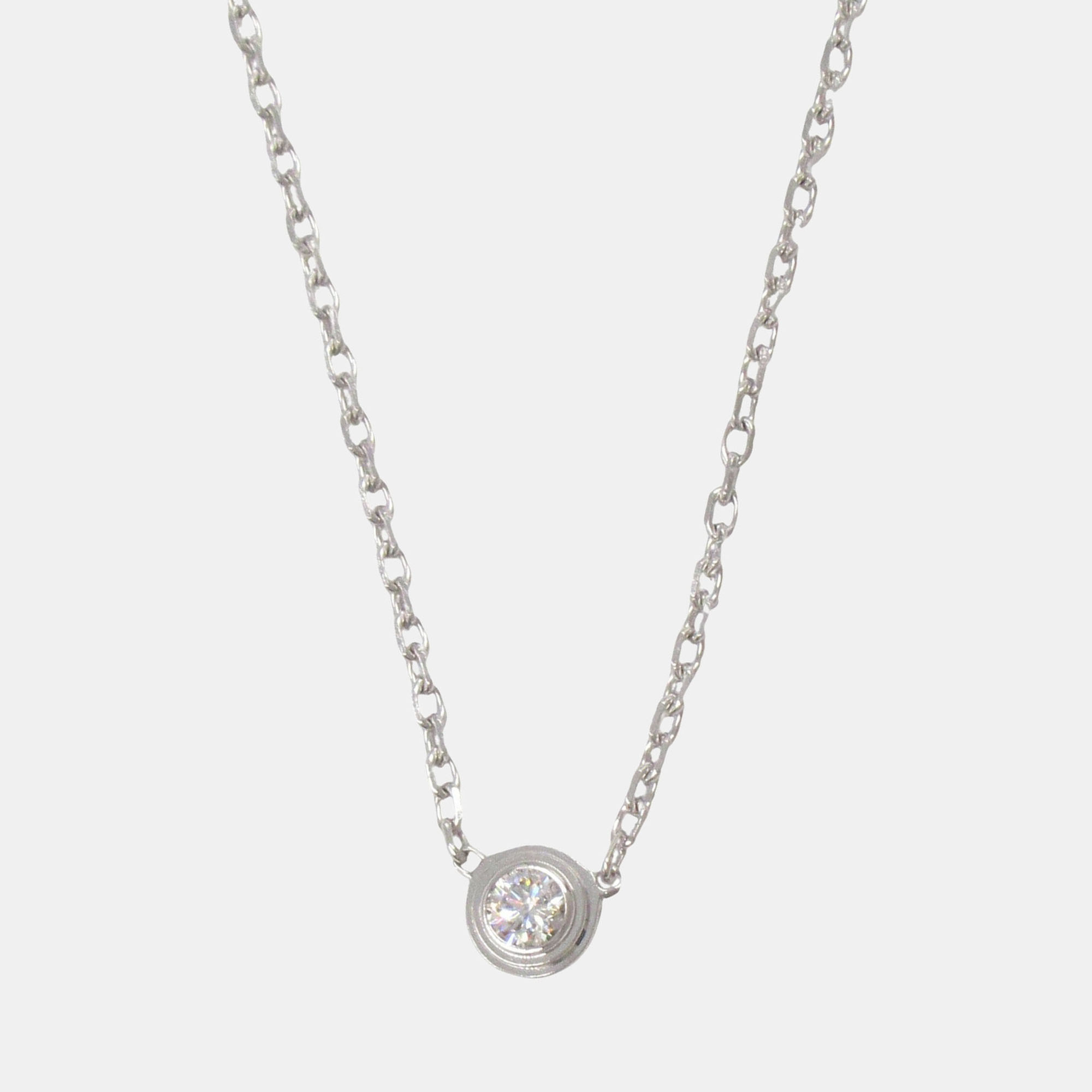 Pre Owned Cartier D'Amour XS 18K White Gold Diamond Necklace