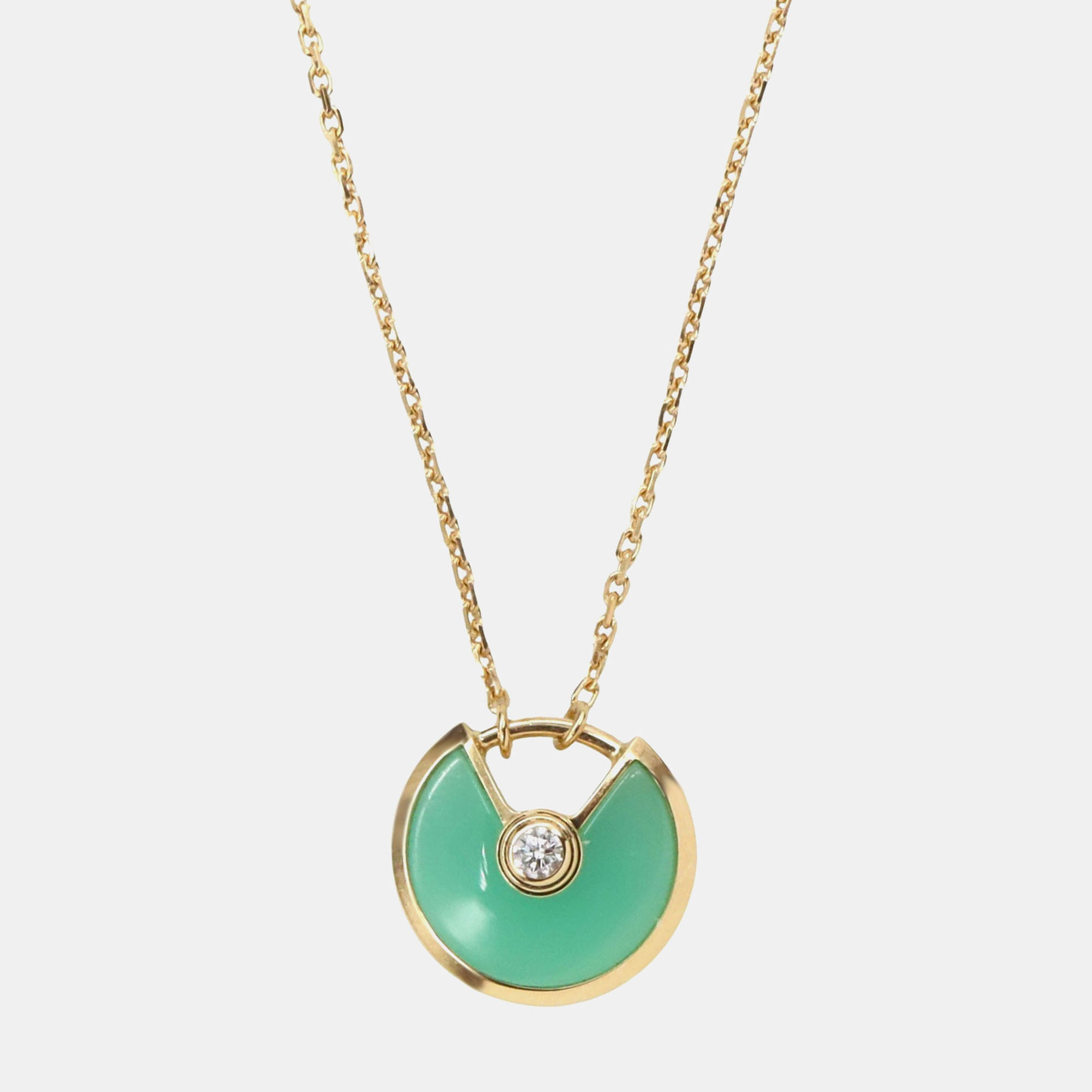 Pre Owned Cartier Amulette De Cartier 18K Yellow Gold, Diamond Necklace