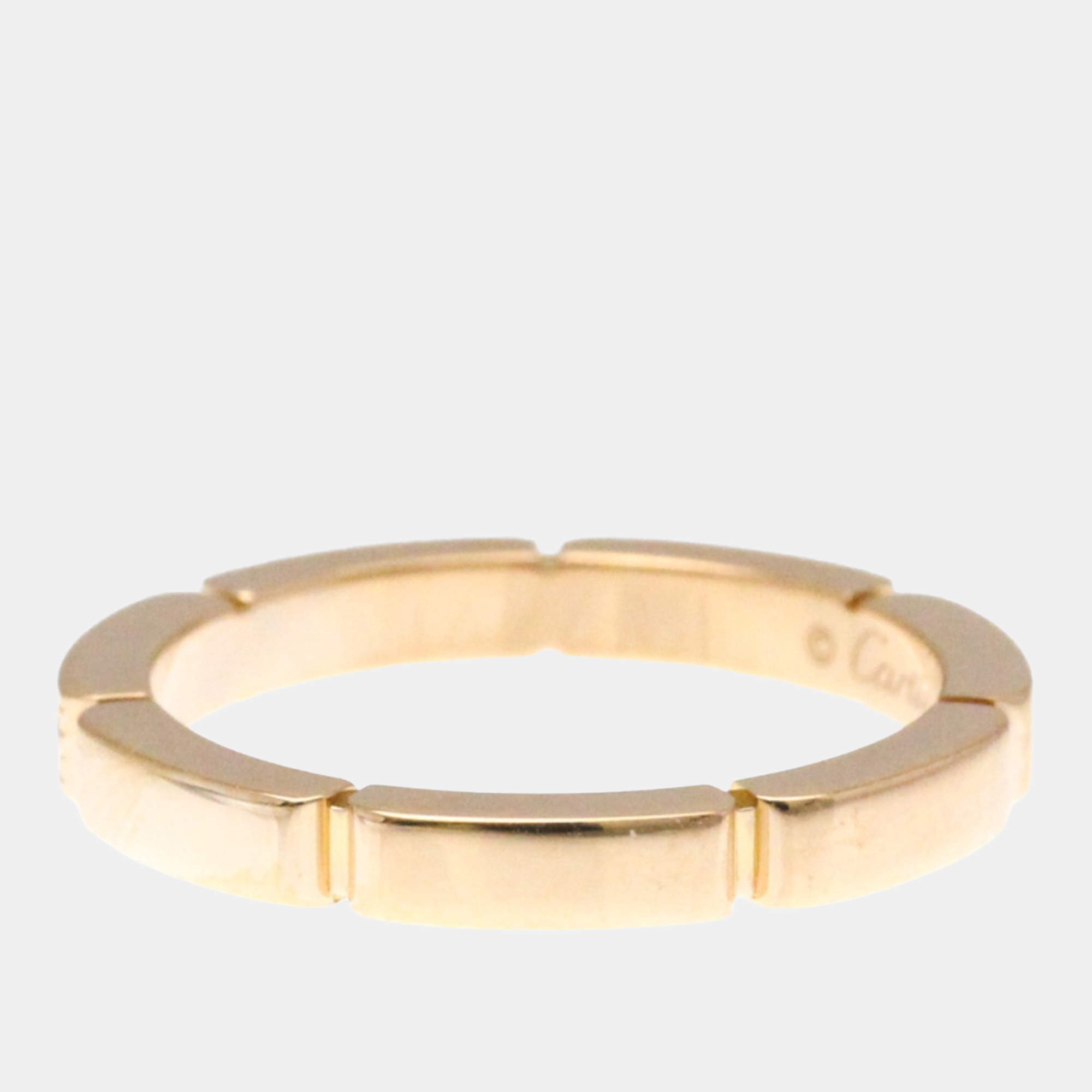 Pre Owned Cartier Maillon Panthere 18K Rose Gold and Diamond Band Ring EU 51