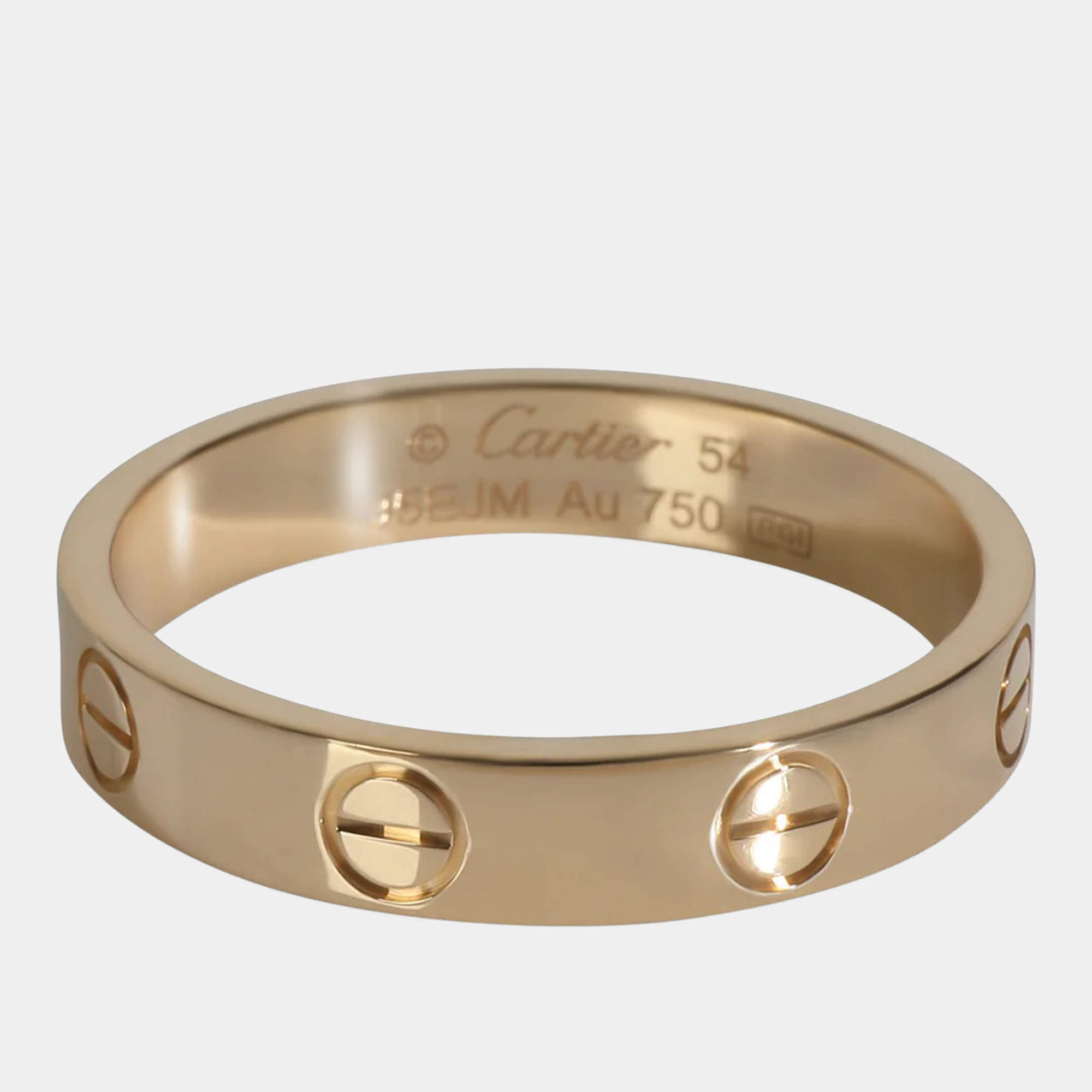 Pre Owned Cartier Love 18K Yellow Gold Ring EU 54