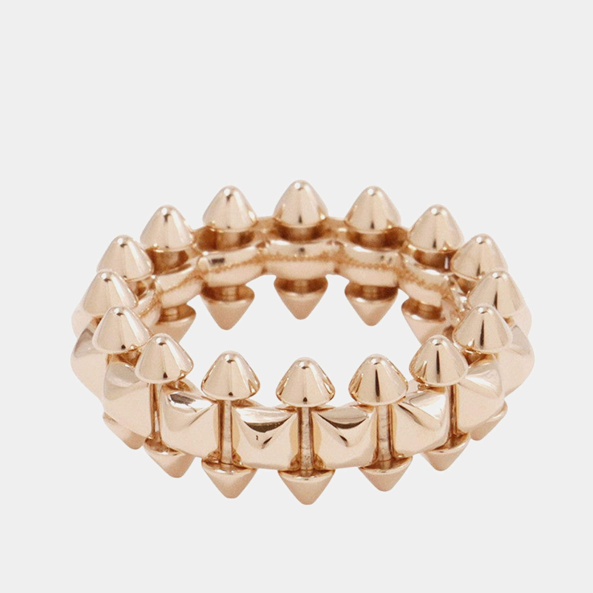 Pre Owned Cartier Clash de Cartier 18K Rose Gold Band Ring EU 50