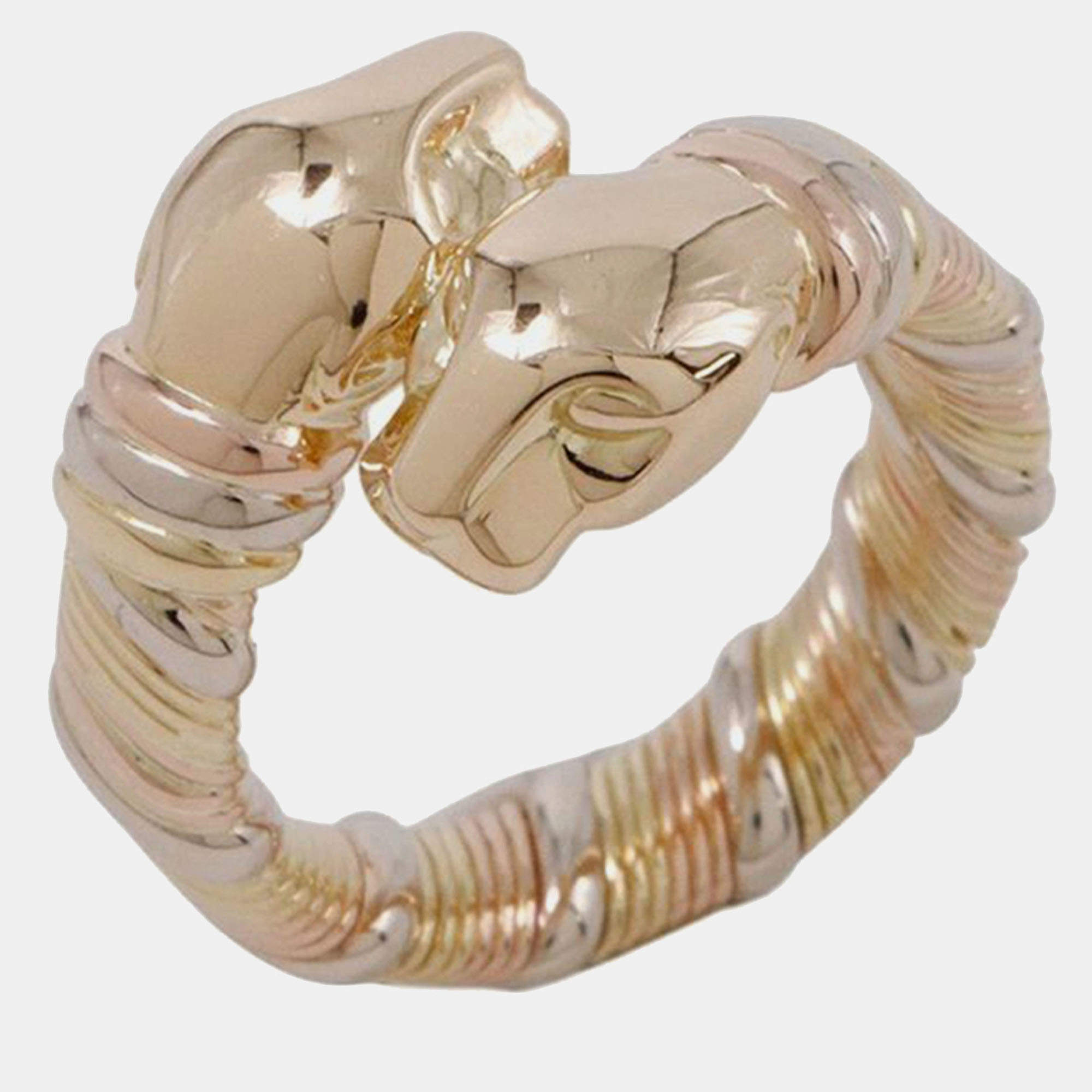 مملوكة مسبقًا 18K Tricolor Gold Panthere de Cartier Ring
