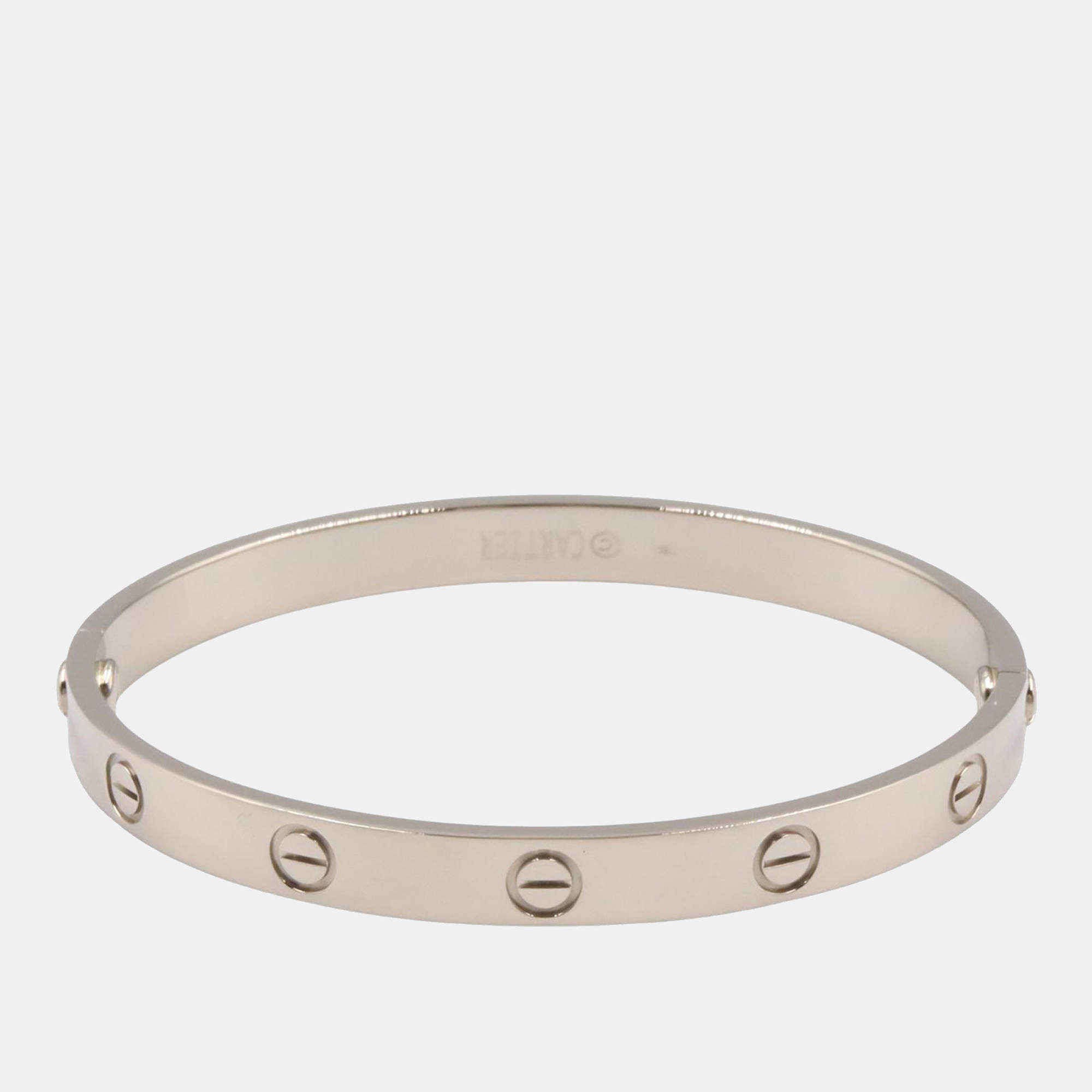 Pre Owned Cartier 18K White Gold Classic Love Bracelet