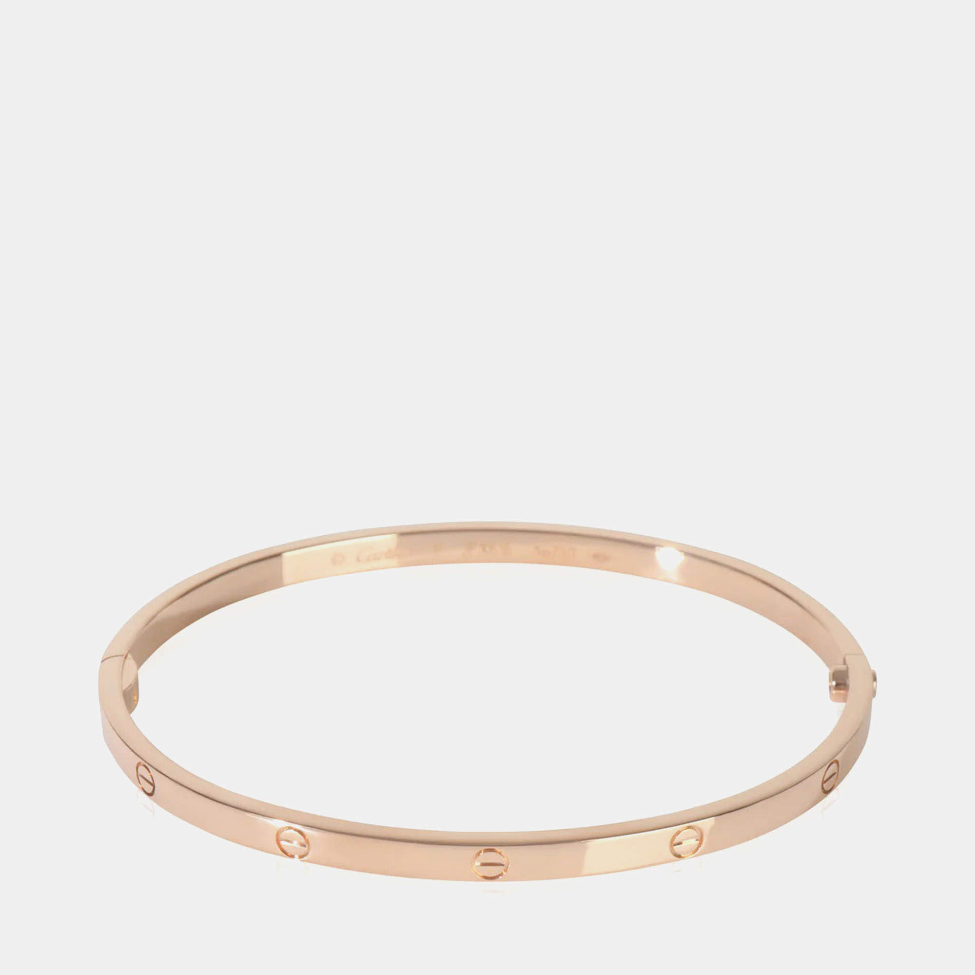 Pre Owned Cartier Love 18K Rose Gold Bangle Bracelet