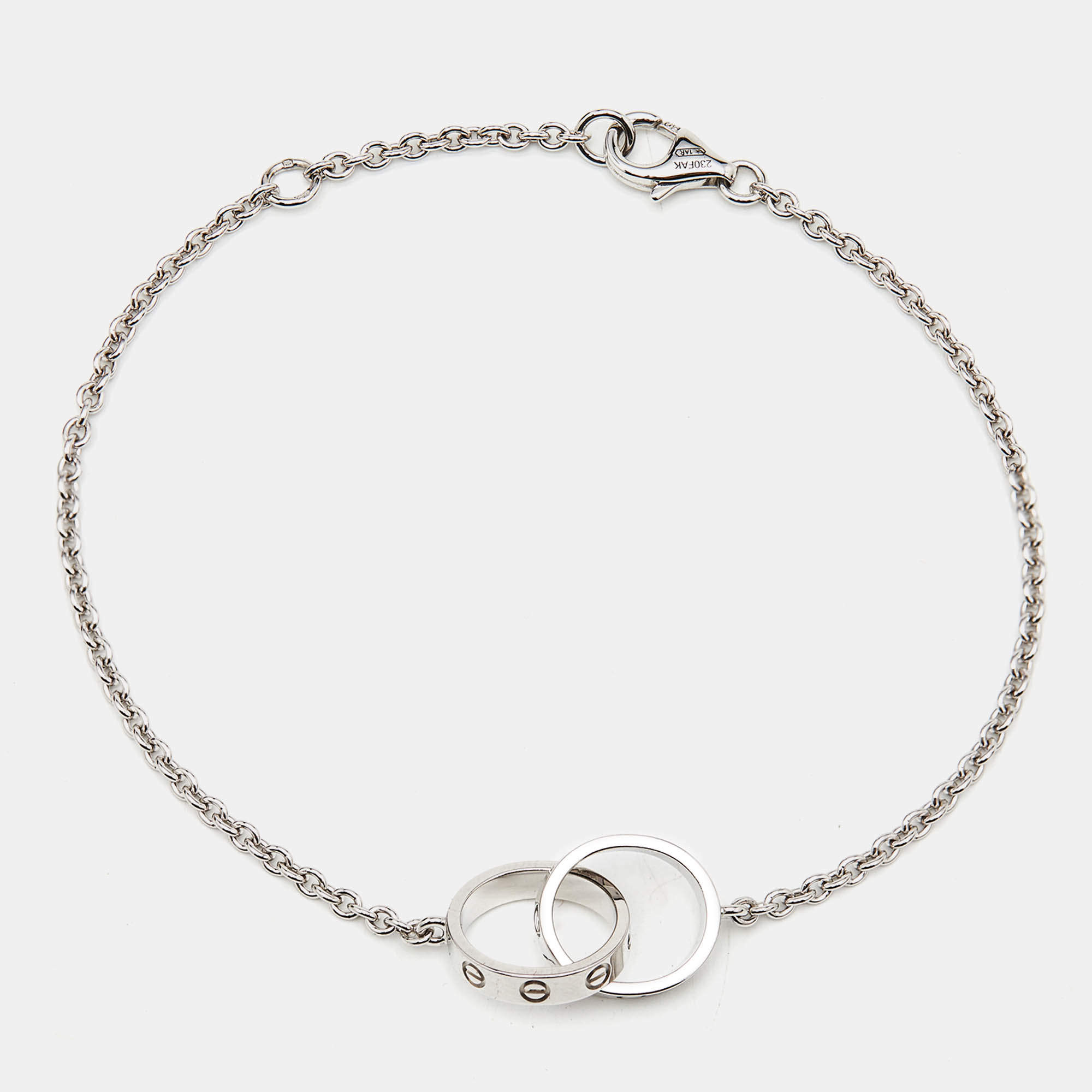 Pre Owned سوار كارتييه لوف متشابك 18 قيراط ذهب أبيض