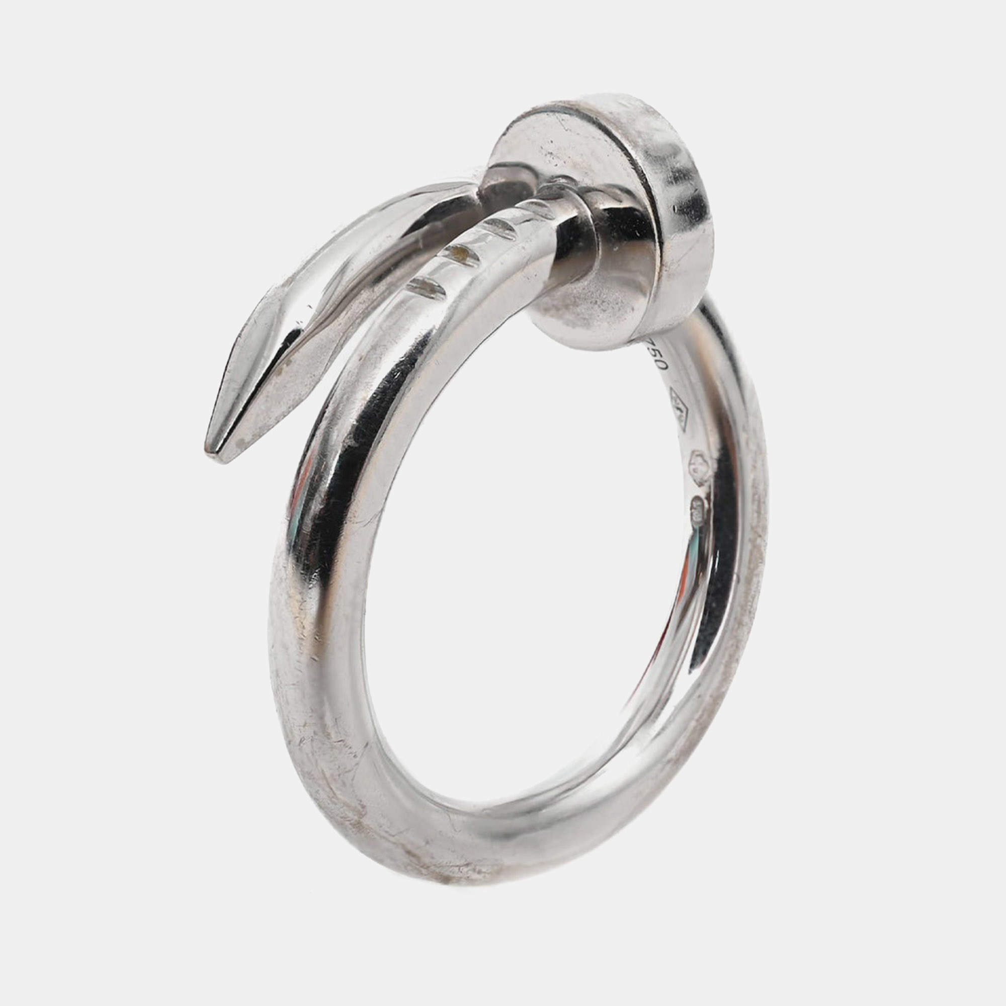 Pre Owned Cartier 18K White Gold Juste Un Clou Ring EU 51