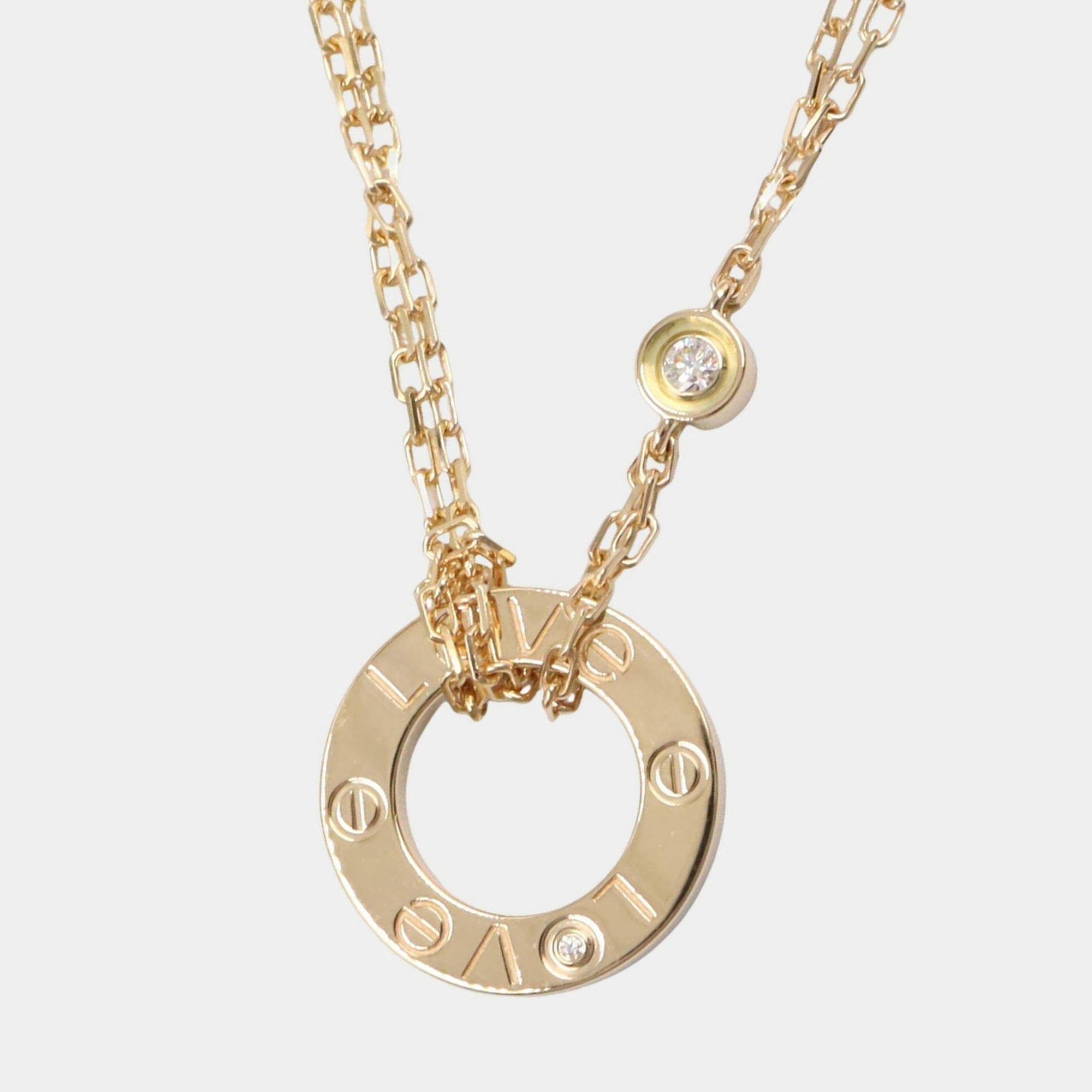 مملوكة مسبقًا قلادة كارتييه لوف ألماس ذهب أصفر عيار 18