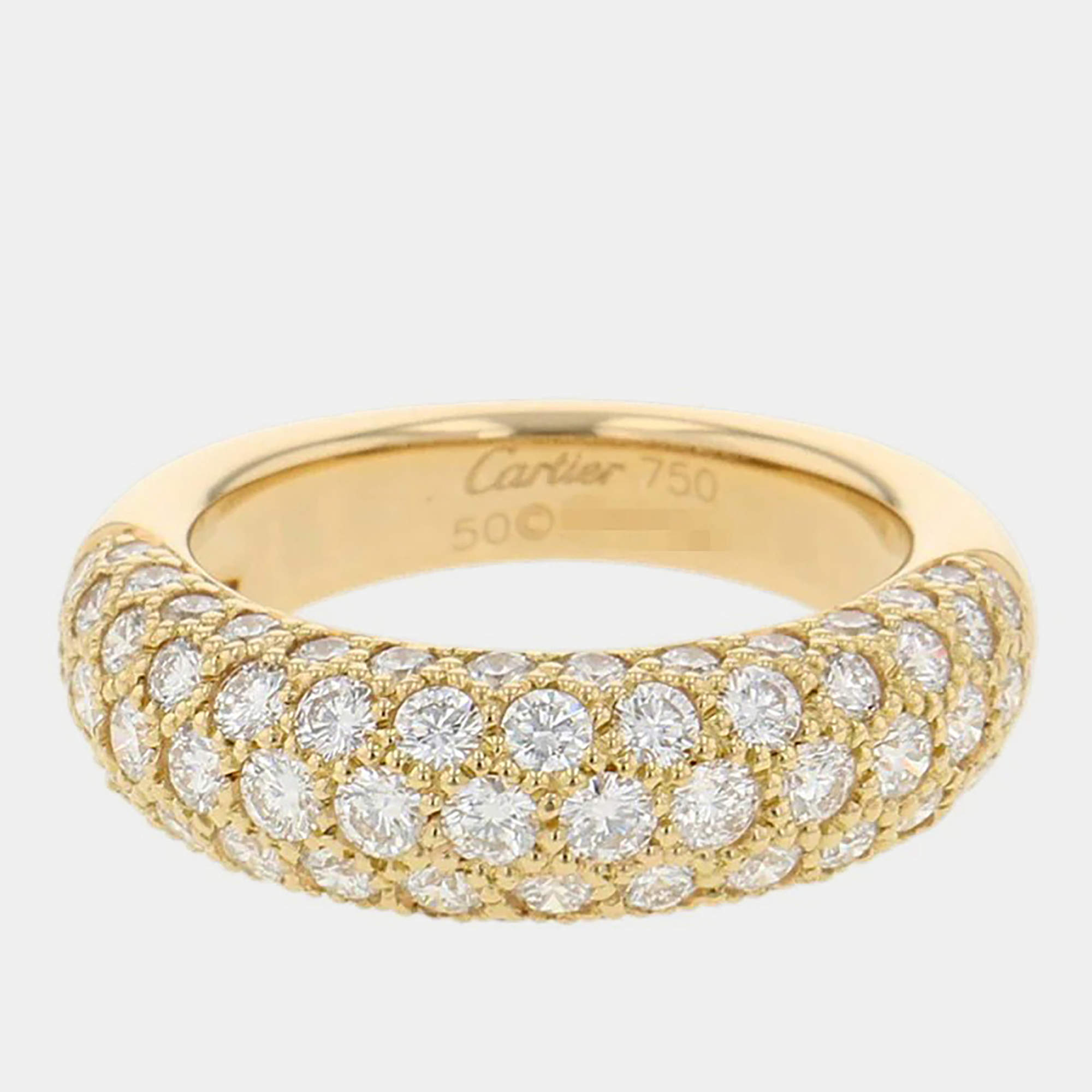 مملوكة مسبقًا Cartier Vintage Mimi 18K Yellow Gold Diamond Ring EU 50