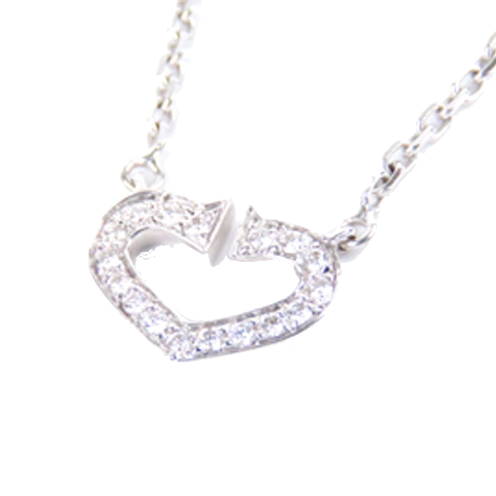 Cartier White Gold Diamond Hearts And Symbols Necklace G Vs Rich Diamonds Prawnik Dla Cudzoziemcow Pl