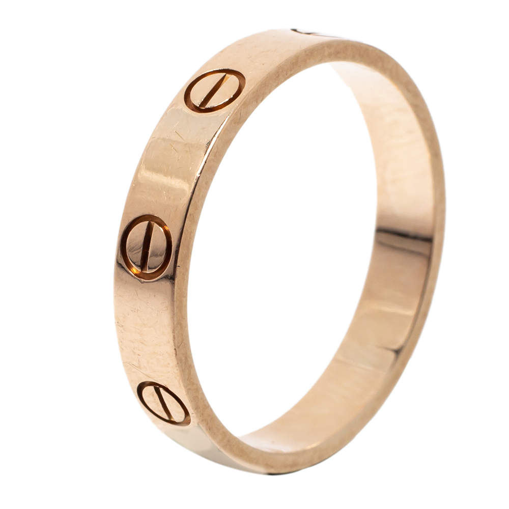 Cartier Love 18K Rose Gold Wedding Band Ring Size 57