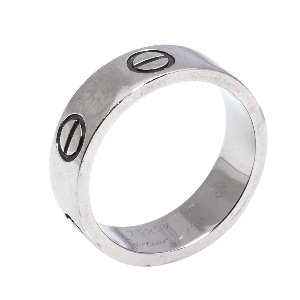مملوكة مسبقًا خاتم كارتييه "لوف"حلقة ذهب أبيض عيار 18  مقاس 49