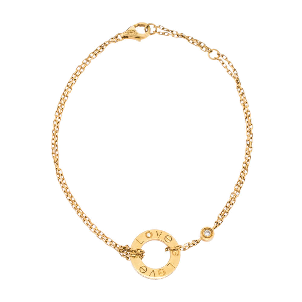 Pre Owned سوار كارتييه لوف ألماس سلسلة ذهب أصفر عيار 18