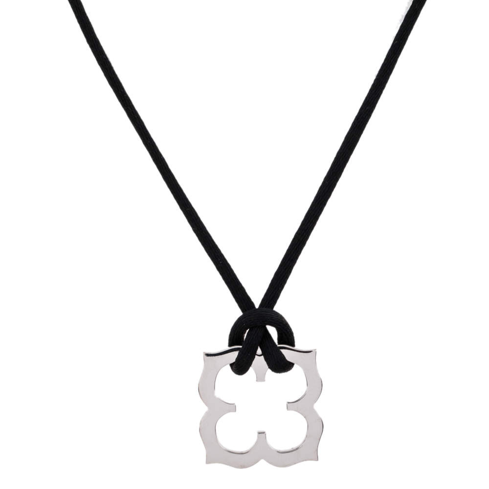 Pre Owned Cartier Trèfle Gothique 18K White Gold Pendant 