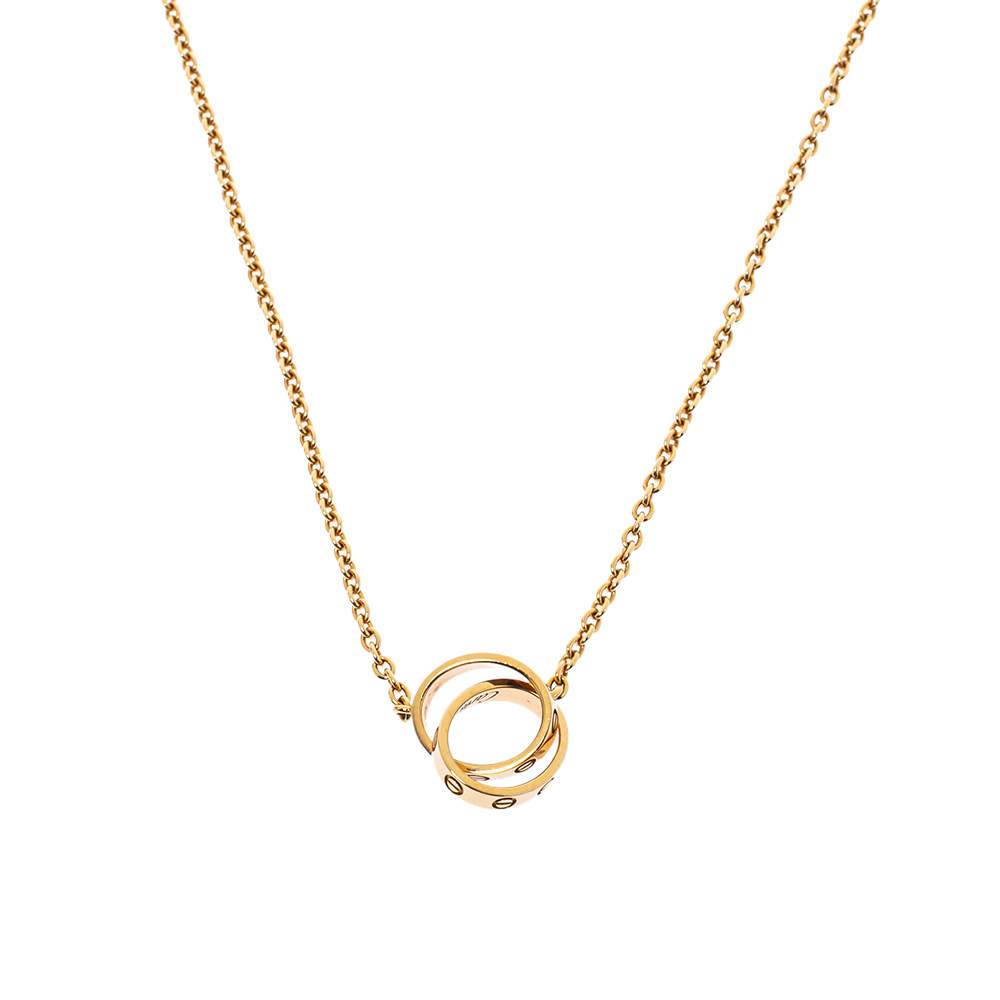 Cartier Love Interlocking Loop 18K Rose Gold Pendant Necklace Cartier | TLC