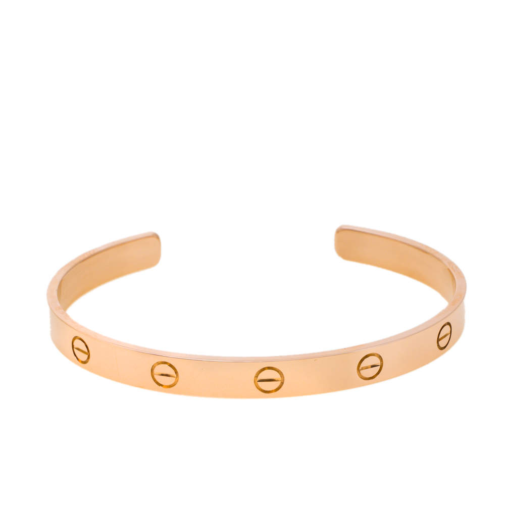 مملوكة مسبقًا سوار كارتييه لوف سوار مفتوح ذهب وردي عيار 18 19