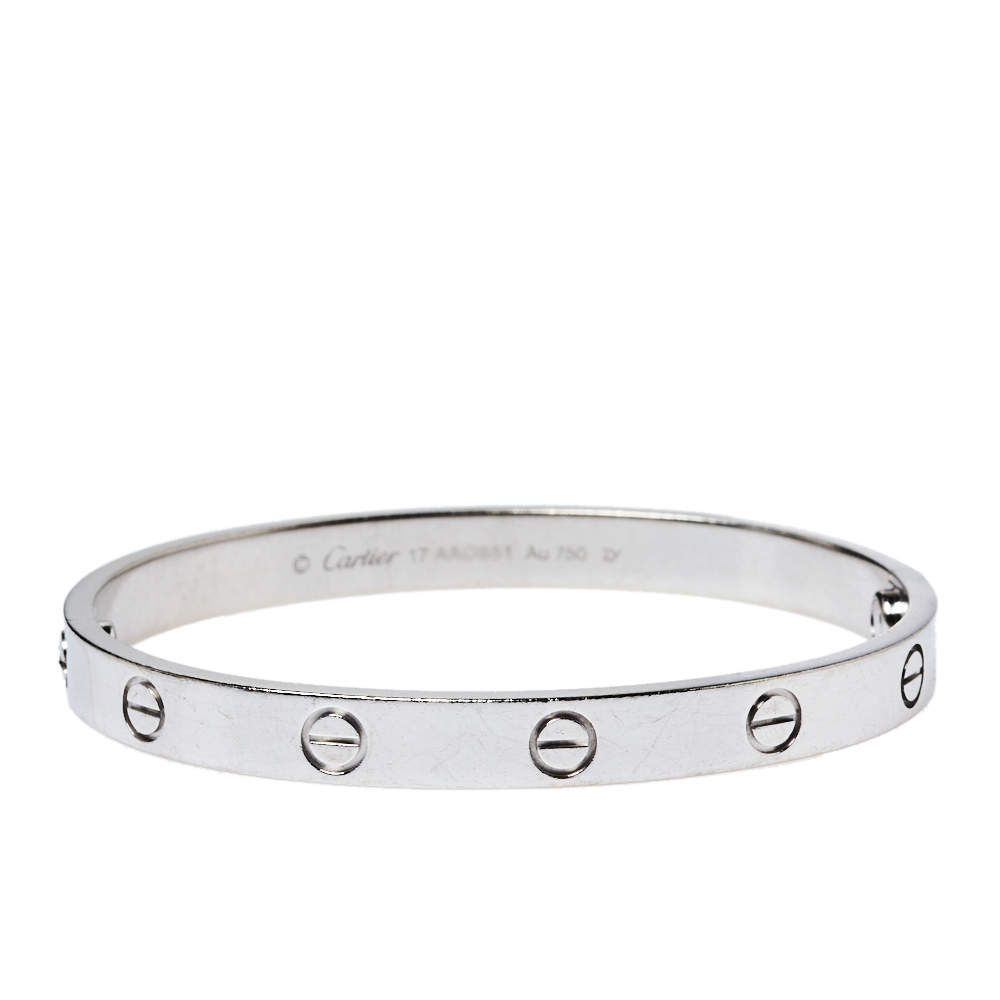 Pre Owned سوار كارتييه لوف ذهب أبيض عيار 18 17