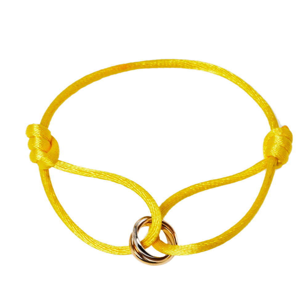 Pre Owned Cartier Trinity de Cartier 18K Three Tone Gold Adjustable Cord Bracelet