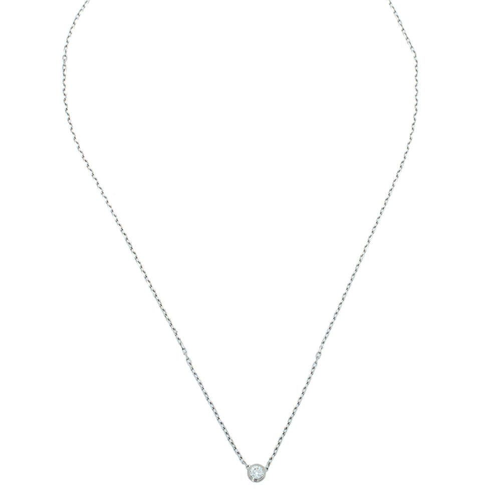 Pre Owned قلادة كارتييه ديامانتس ليغريه دو كارتييه ألماس ذهب أبيض عيار 18 مقاس صغير - متوسط