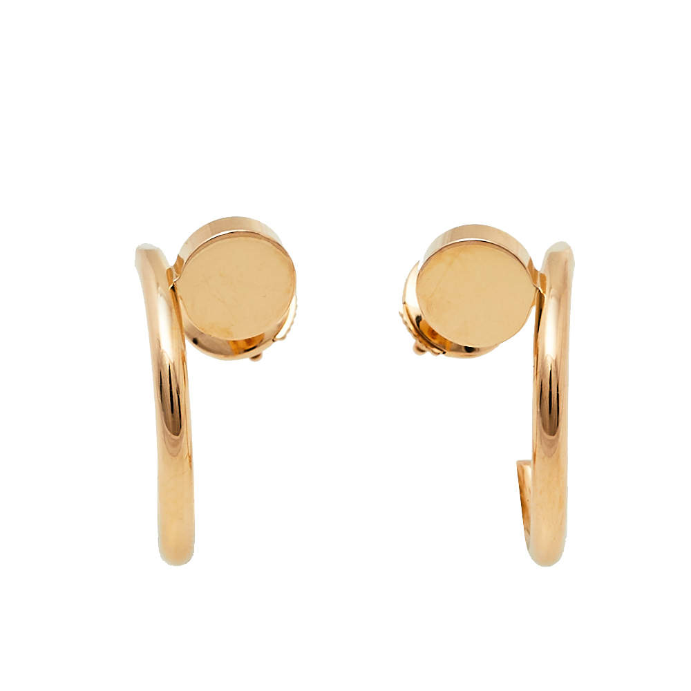 Cartier Juste Un Clou 18K Rose Gold Hoop Earrings