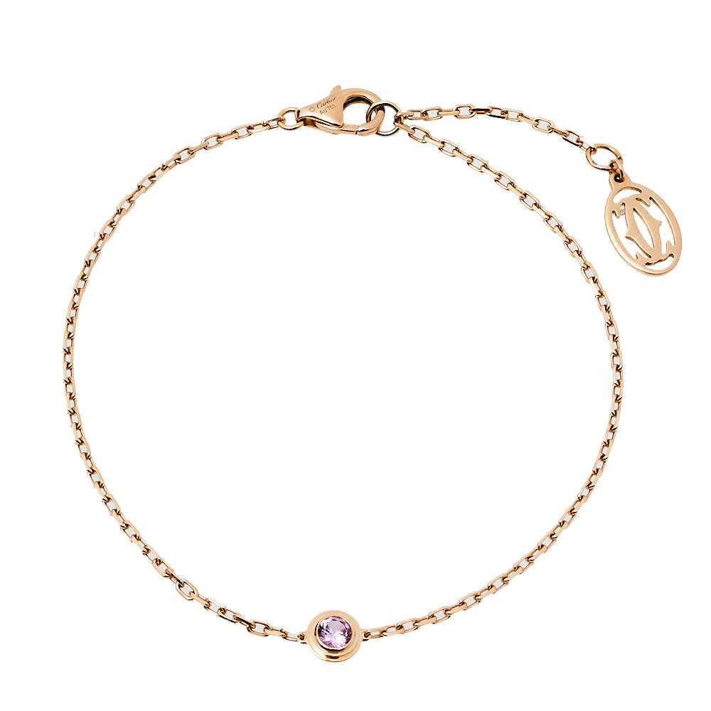 Cartier Saphirs Legers de Cartier Pink Sapphire 18K Rose Gold Bracelet ...