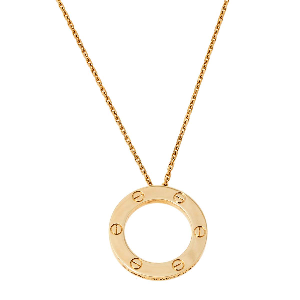 Pre Owned قلادة كارتييه لوف دلاية ذهب أصفر عيار 18