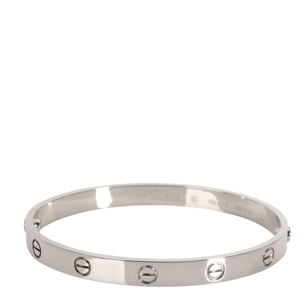 Pre Owned Cartier Love 18K White Gold Bracelet 18