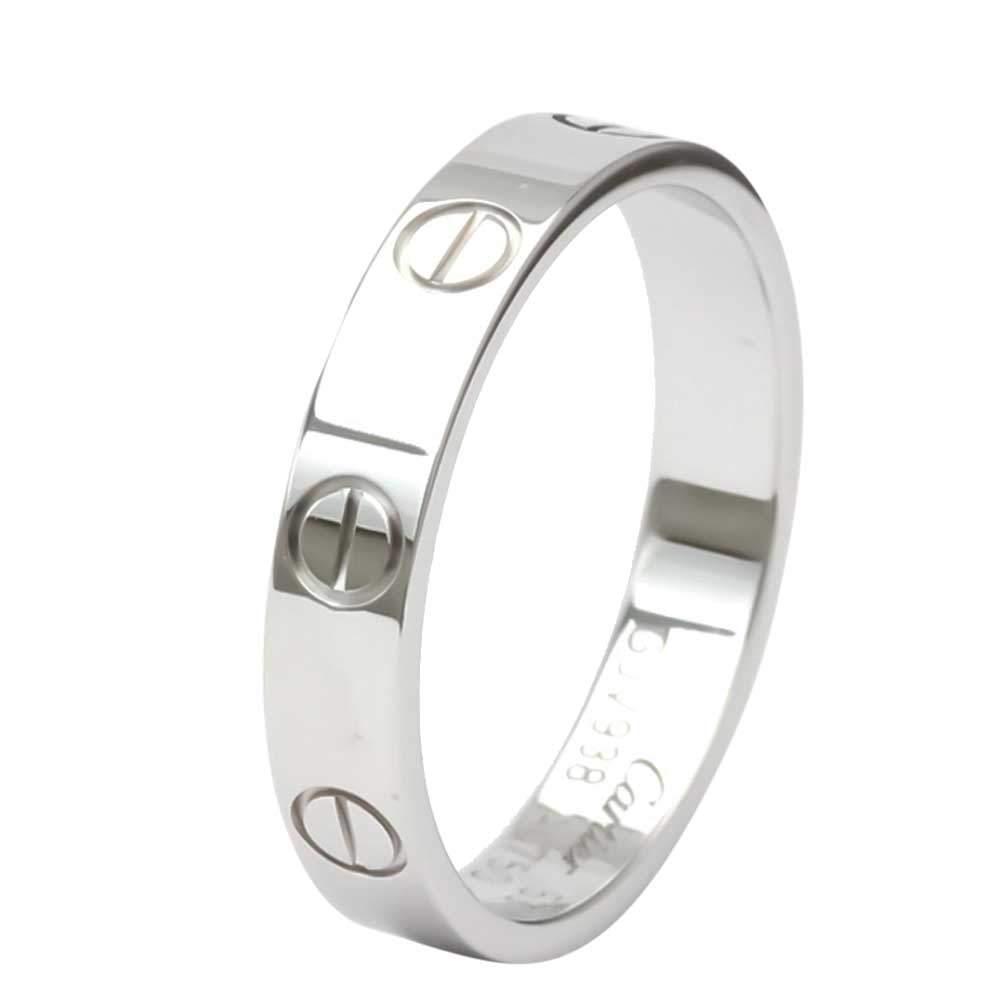 Pre Owned Cartier 18K White Gold Mini Love Ring Size 53
