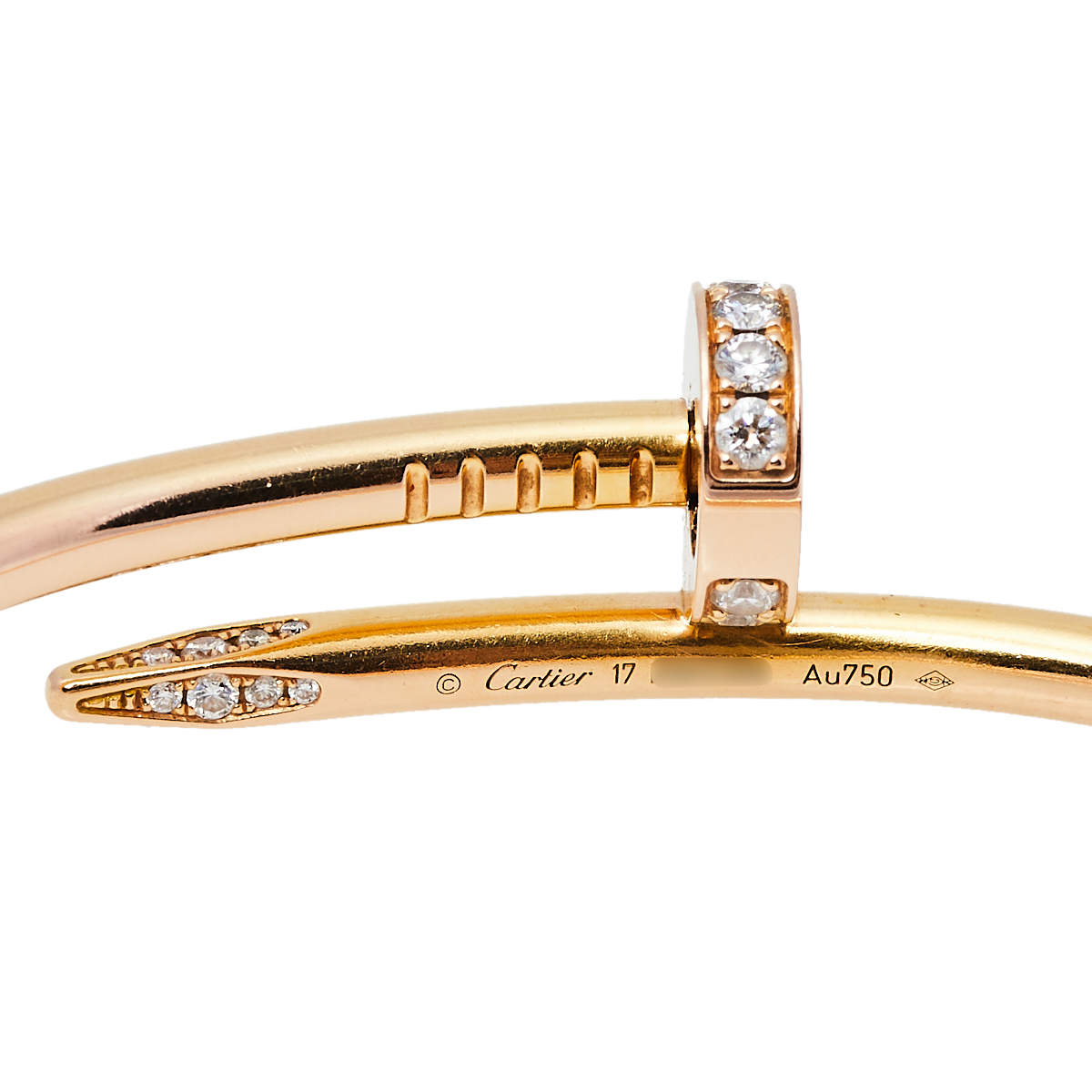 Cartier Juste Un Clou Diamond Gold Bracelet 17 cm - 66mint Fine Estate  Jewelry