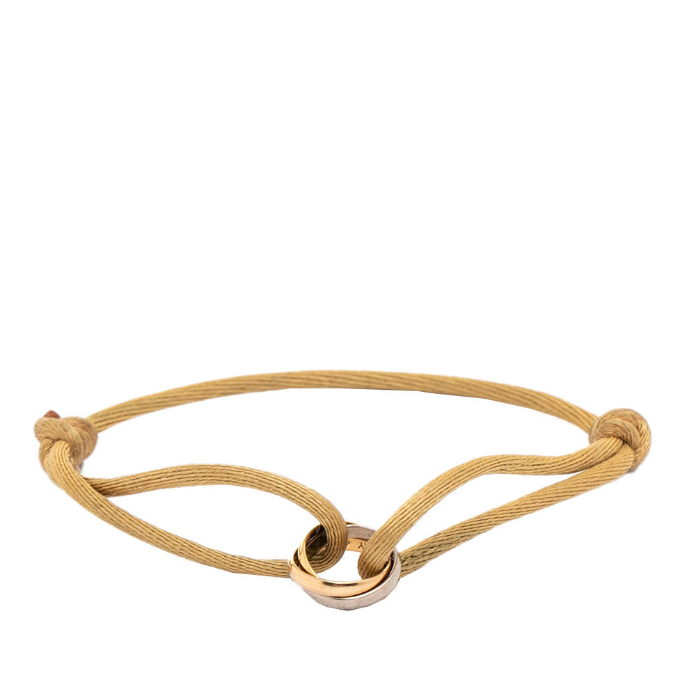 Cartier Trinity Three Tone Gold Pink Adjustable Cord Bracelet Cartier | The  Luxury Closet