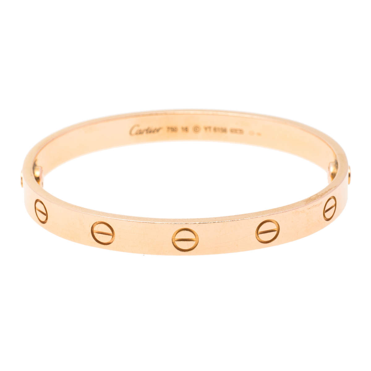 Cartier Love 18K Rose Gold Bracelet Size 16