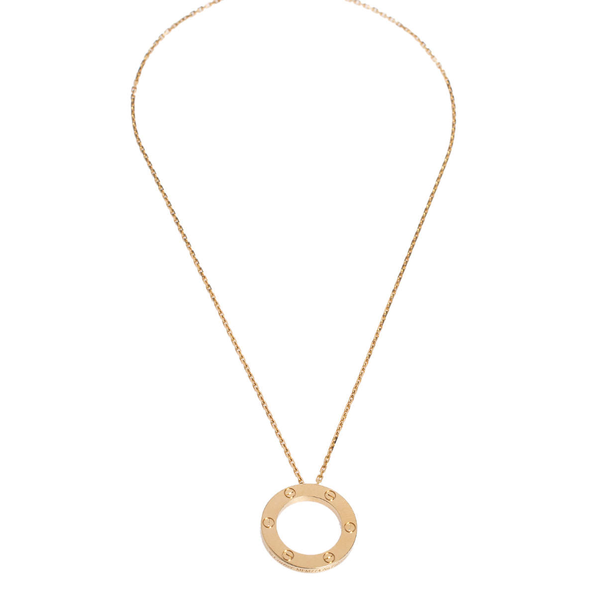 Cartier Love 18K Yellow Gold Pendant Necklace Cartier TLC