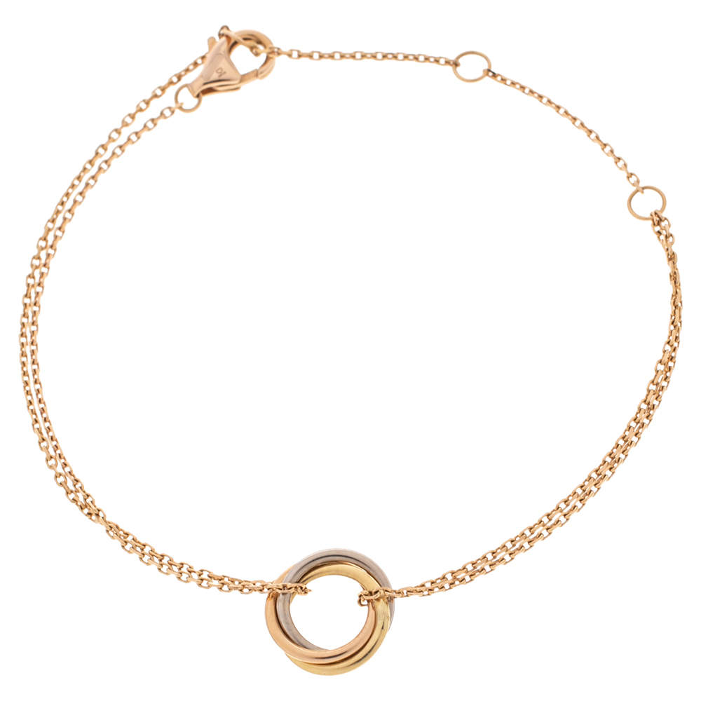 Pre Owned Cartier Trinity de Cartier 18K Three Tone Gold Bracelet