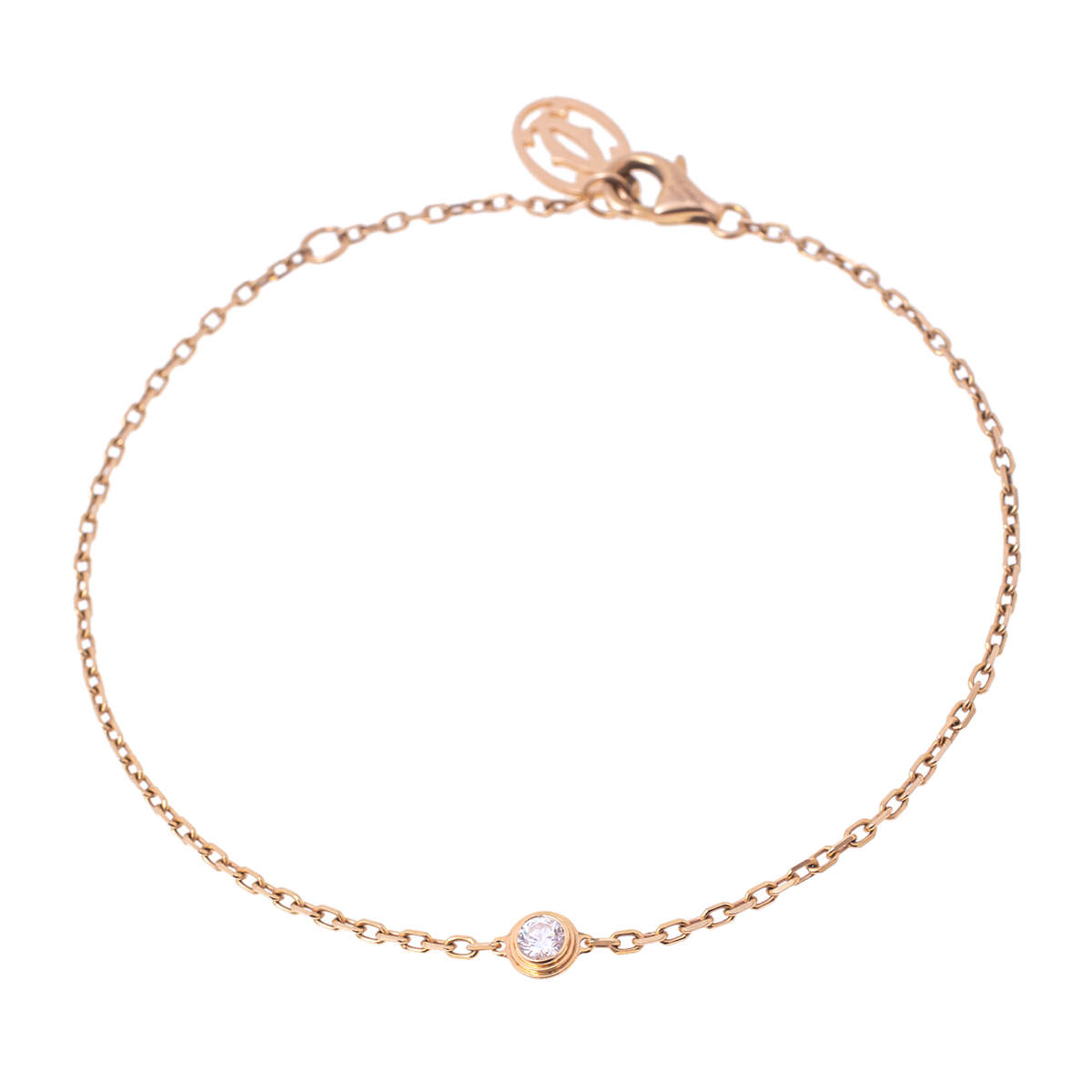 Pre Owned سوار كارتييه ديامانتس ليغرس ألماس ذهب وردي عيار 18 SM