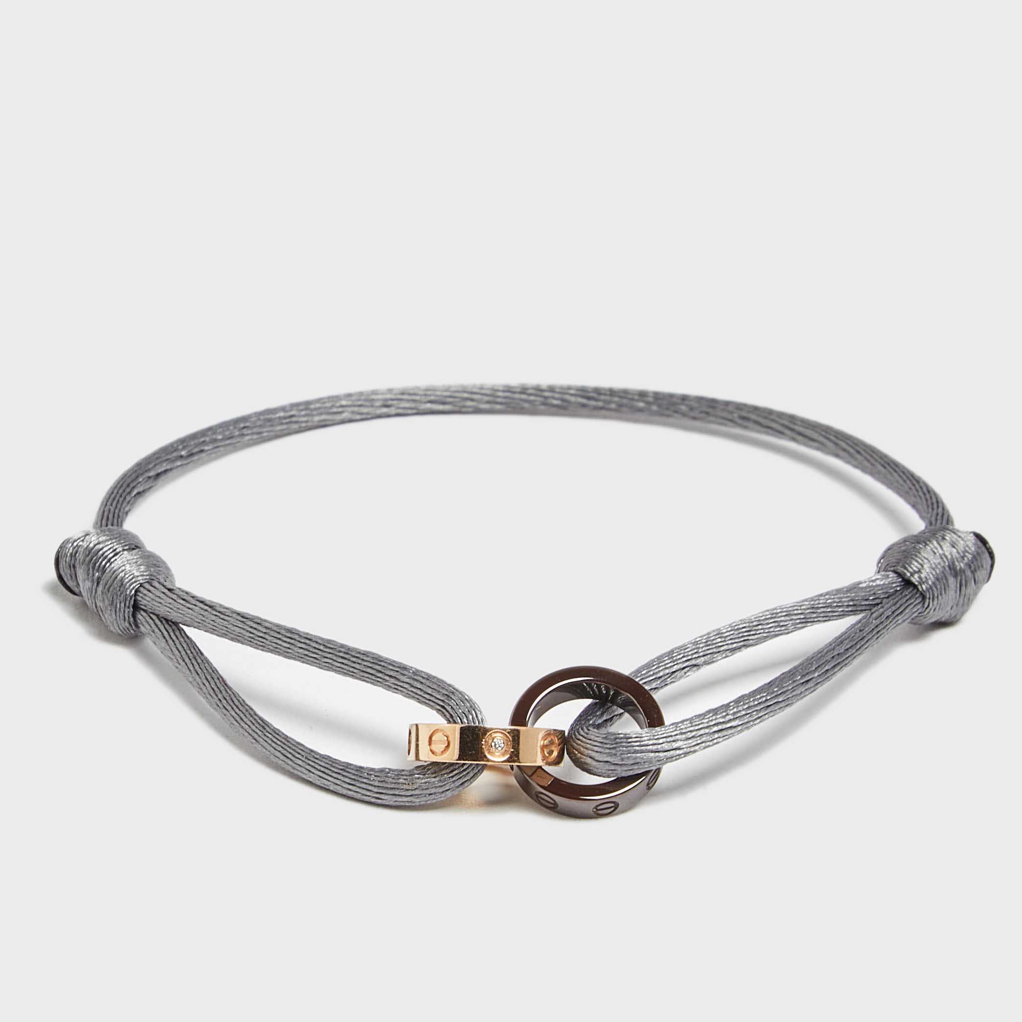 Pre Owned سوار كارتييه لوف سيراميك ألماس ذهب وردي عيار 18 قابل للضبط