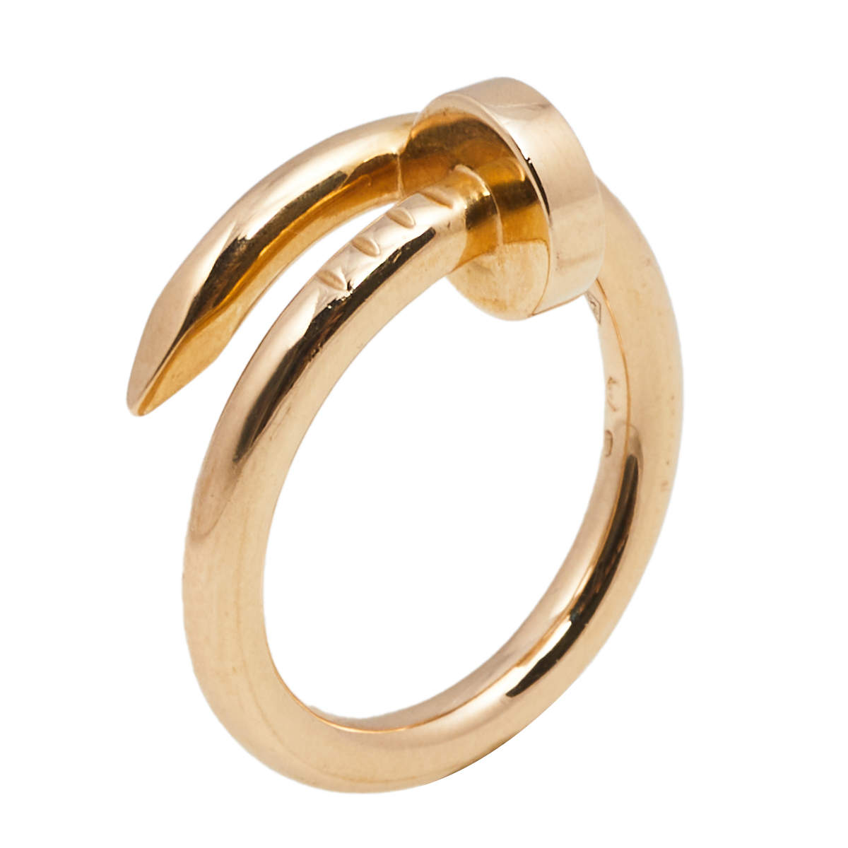 Pre Owned Cartier Juste Un Clou 18K Rose Gold Ring Size 51