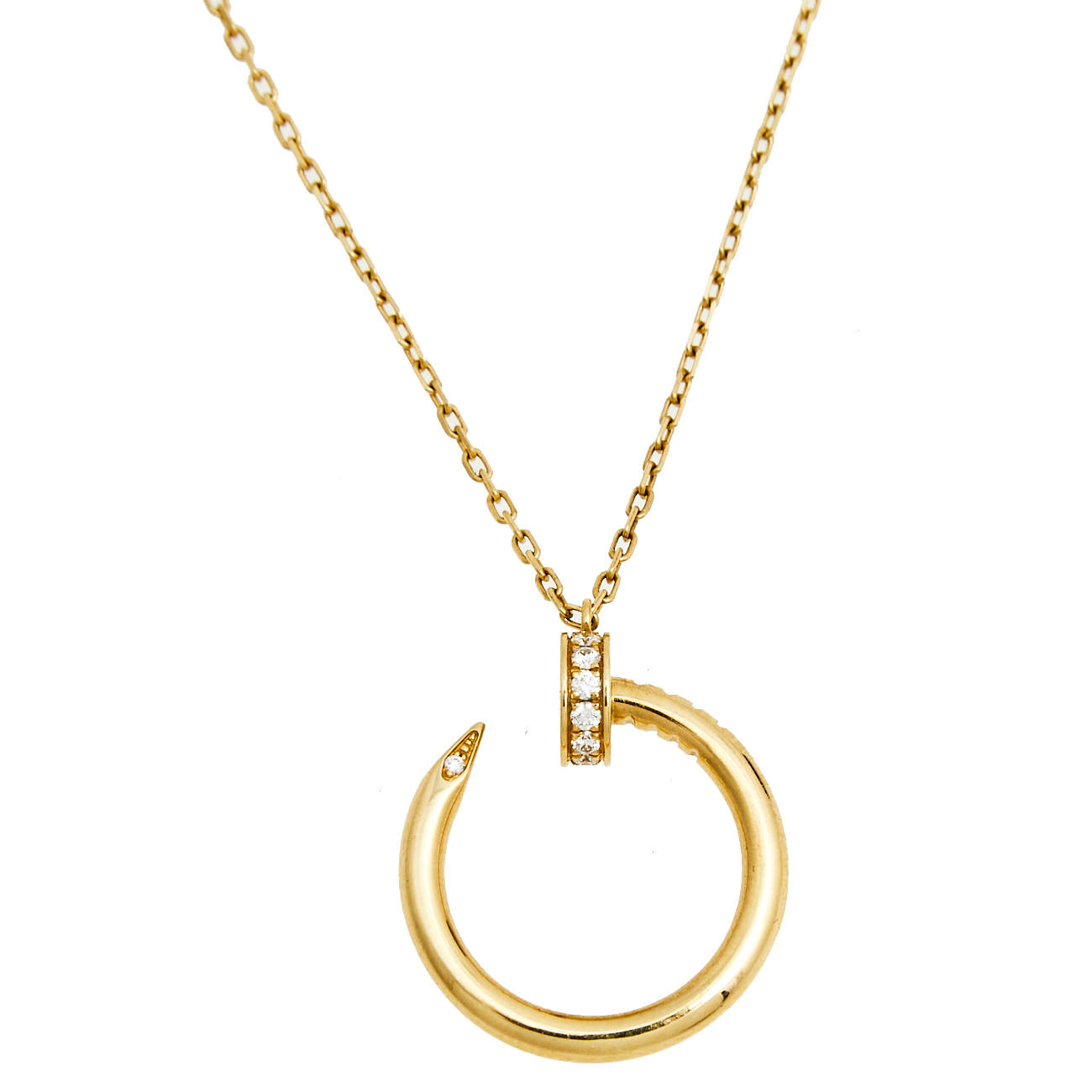 Cartier Juste un Clou Diamond 18K Yellow Gold Pendant Necklace 