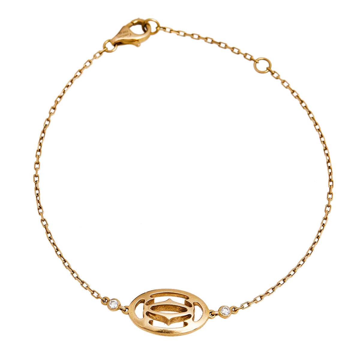 مملوكة مسبقًا سوار كارتييه دبل سي دي كارتييه ألماس وذهب وردي عيار 18 شعار 18