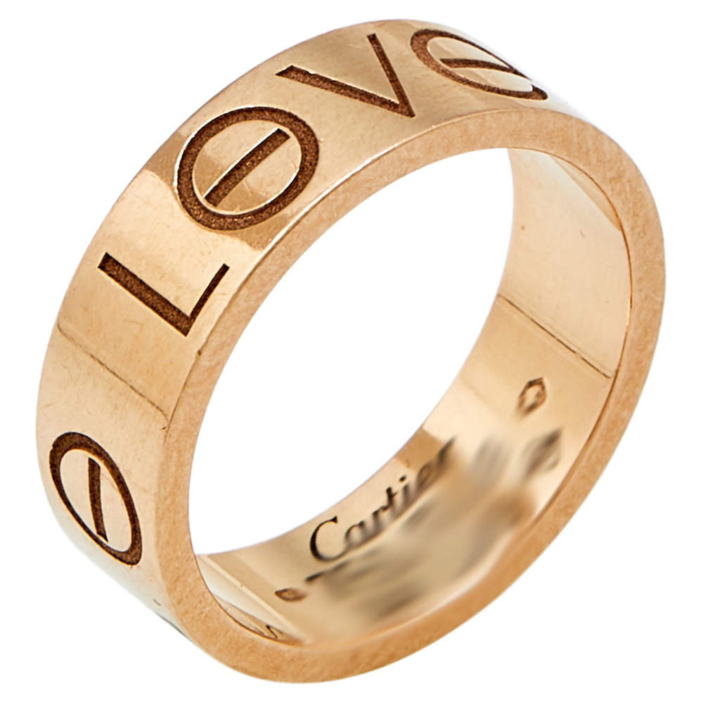 مملوكة مسبقًا Cartier Love 18K Rose Gold Ring Size 49