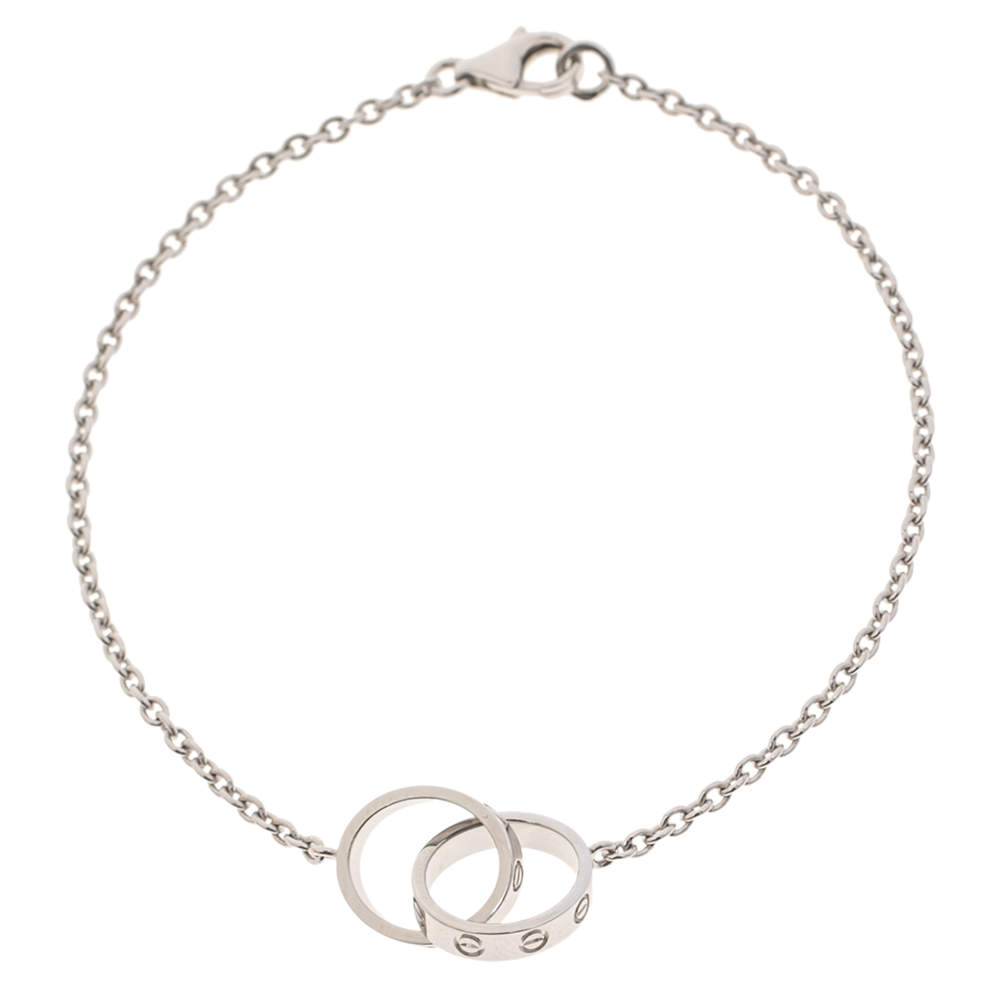 مملوكة مسبقًا سوار كارتييه لوف ذهب أبيض عيار 18 متشابك 