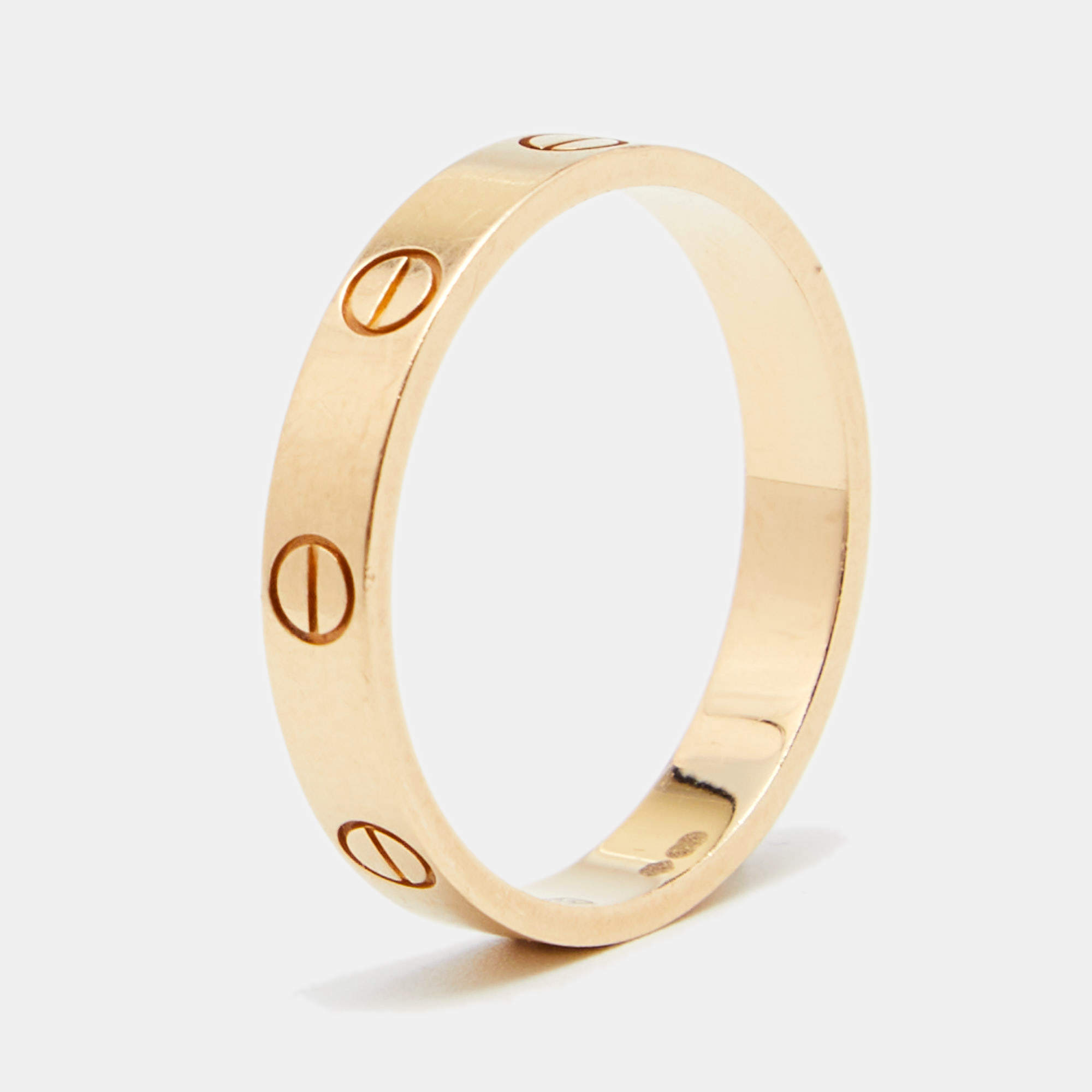 مملوكة مسبقًا Cartier Love 18k Yellow Gold Wedding Band Ring Size 59