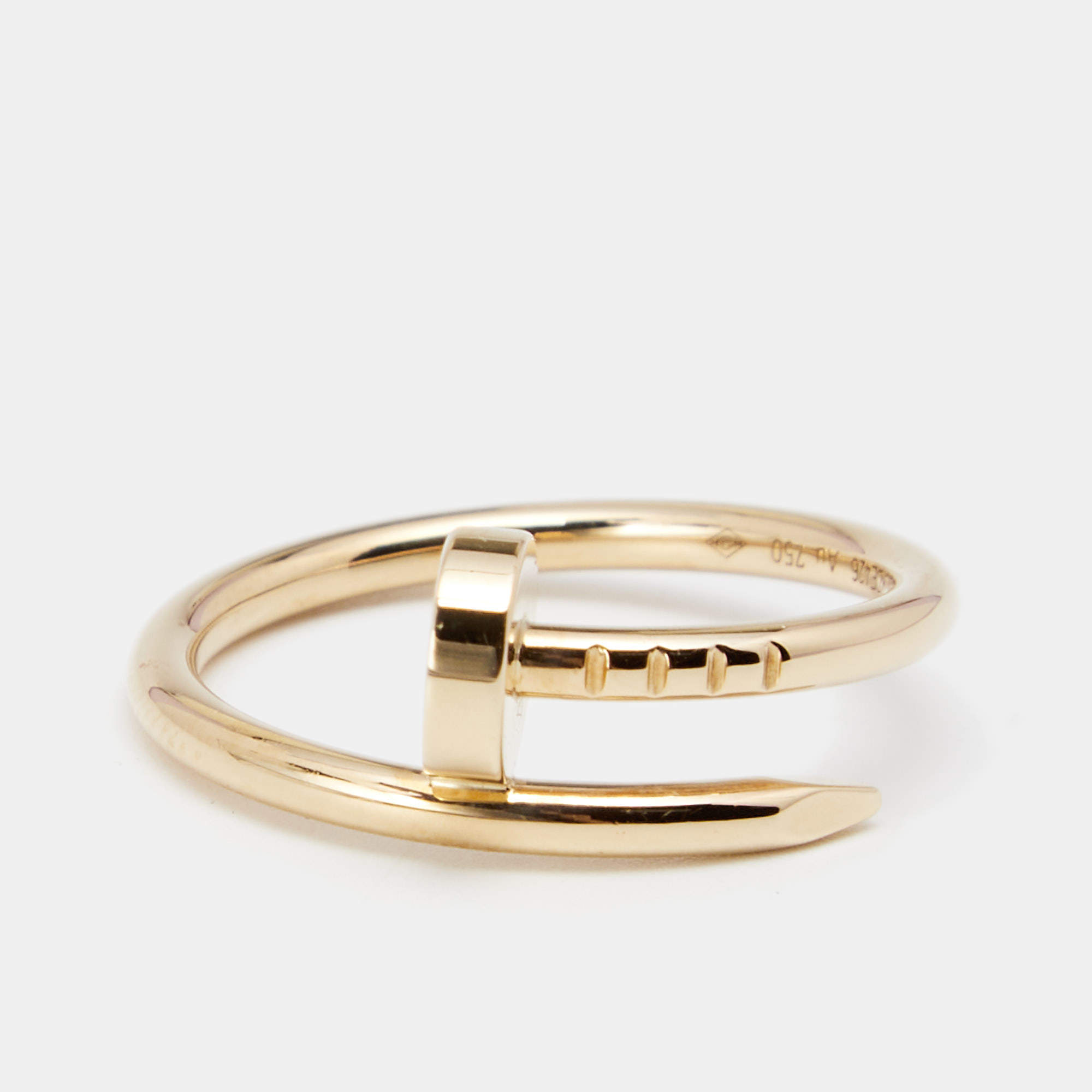 Pre Owned Cartier Juste Un Clou 18k Yellow Gold Ring Size 49