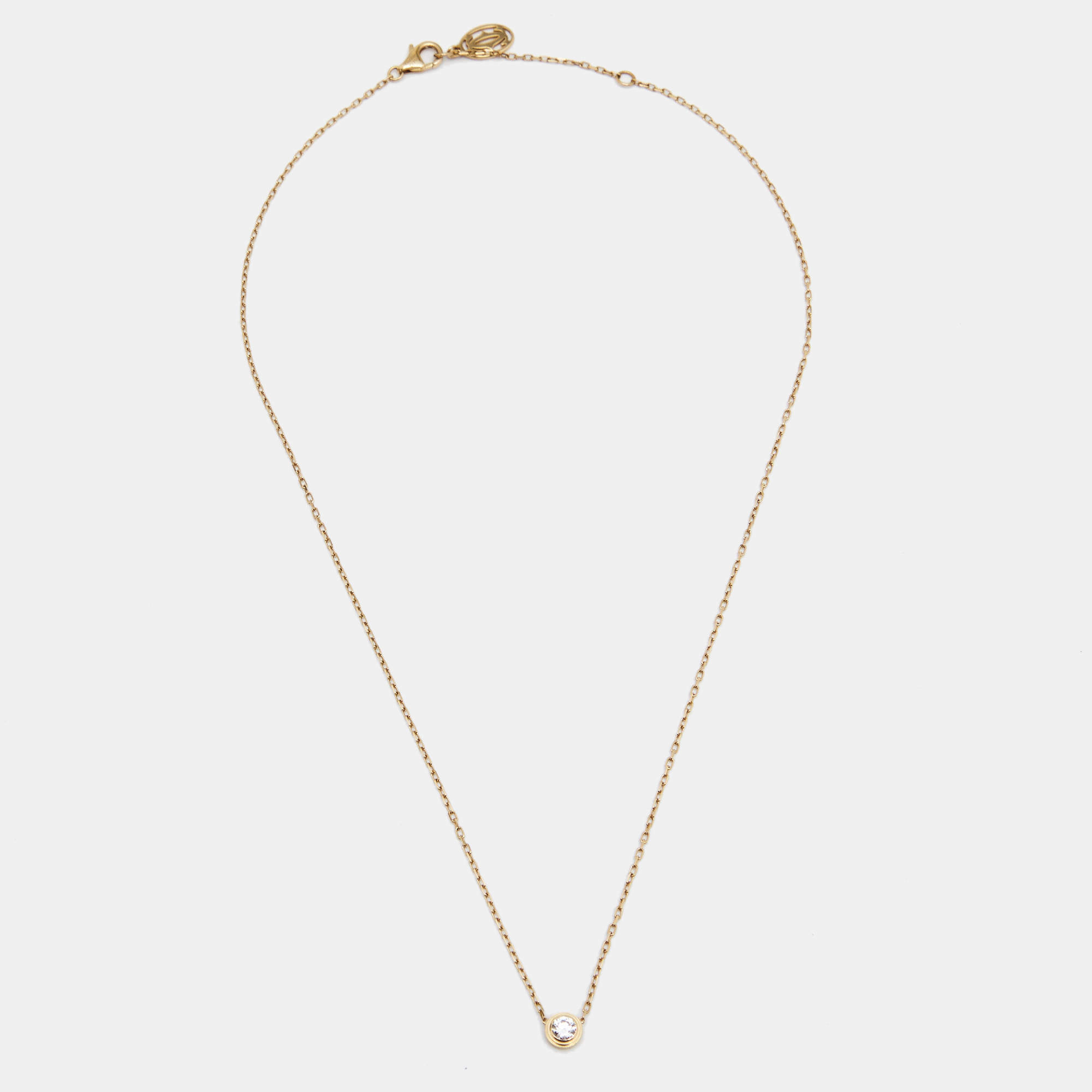 مملوكة مسبقًا Cartier Diamant Legers Diamond 18k Yellow Gold Large Model Chain Necklace