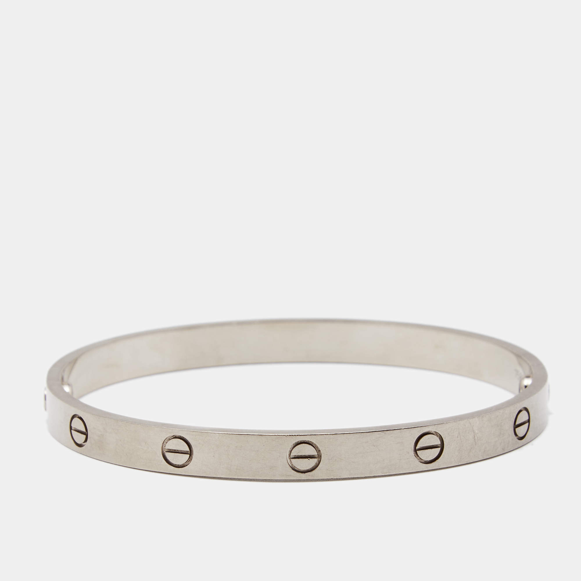 Cartier Love 18k White Gold Bracelet 19 Cartier | The Luxury Closet