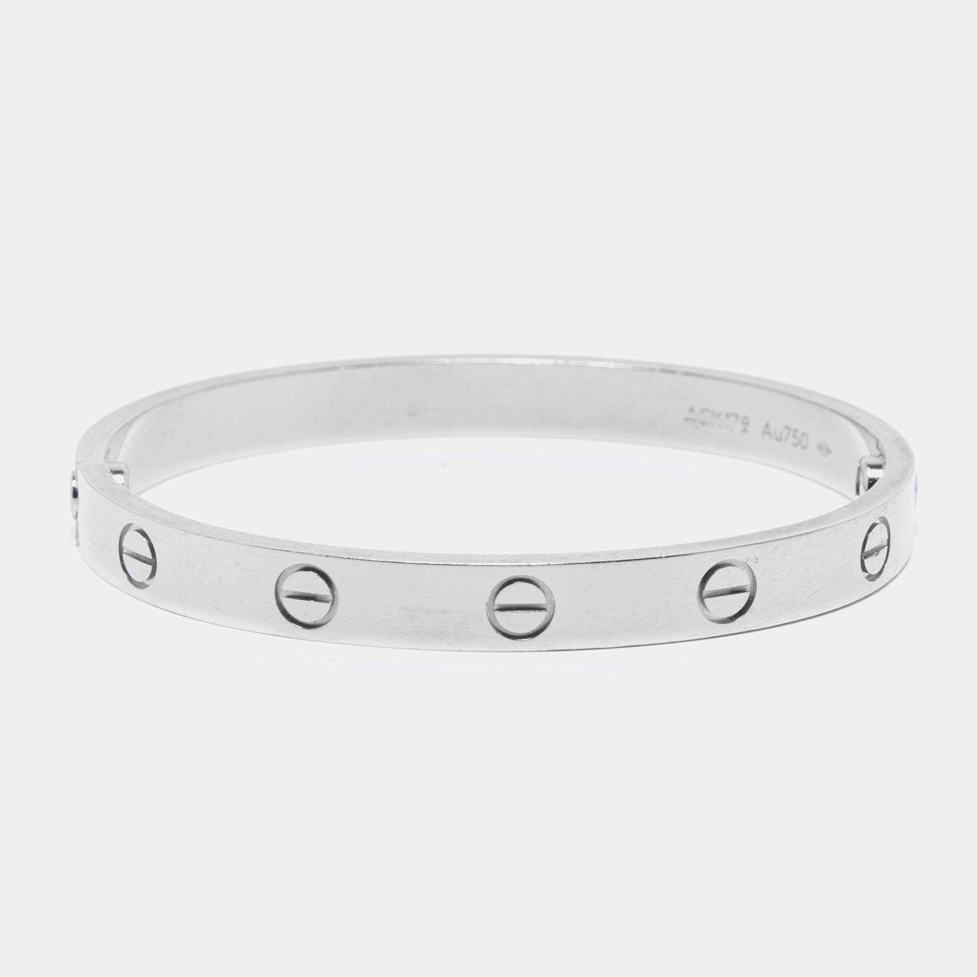 Pre Owned Cartier Love 18K White Gold Bracelet 16