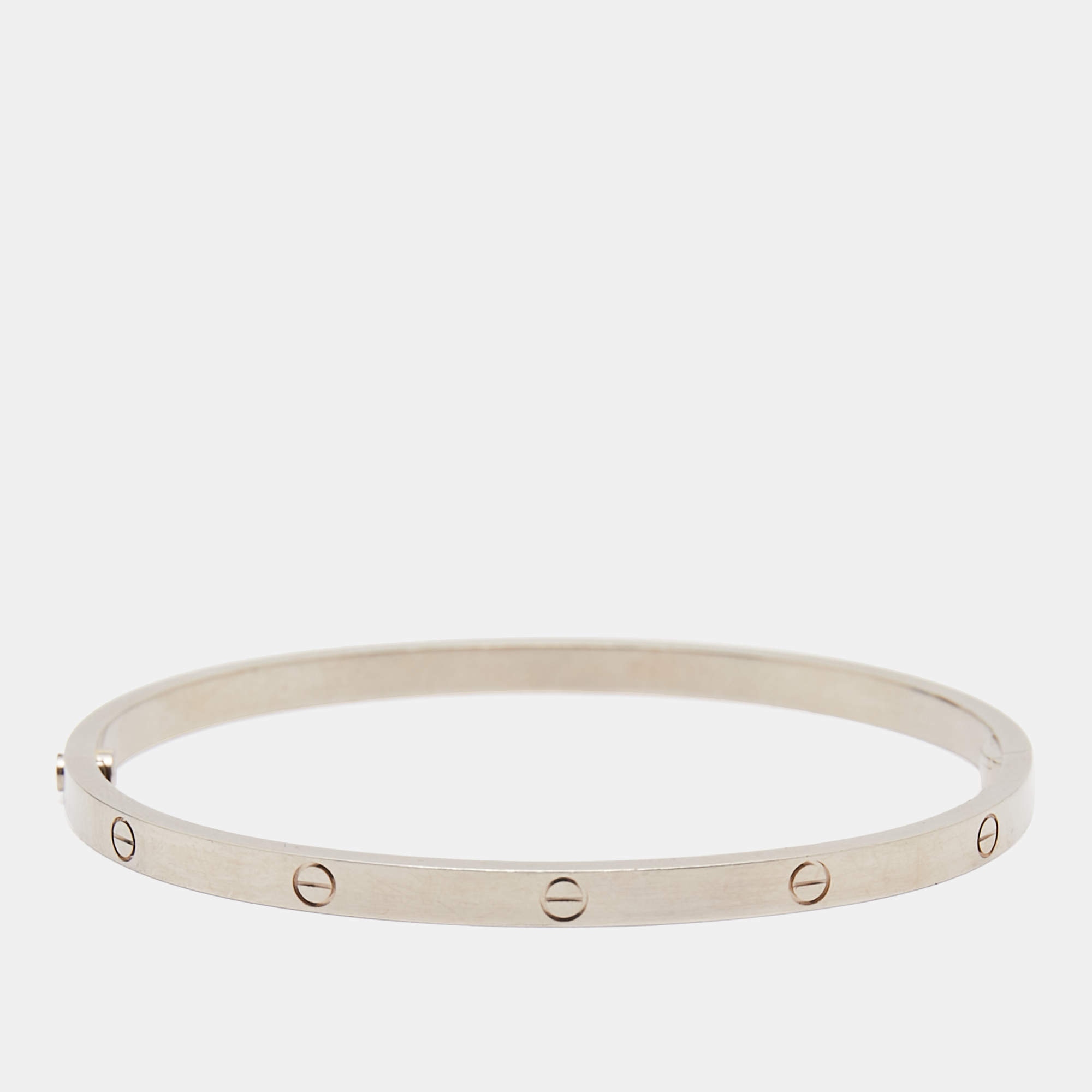 مملوكة مسبقًا Cartier Love 18K White Gold Small Model Bracelet 18