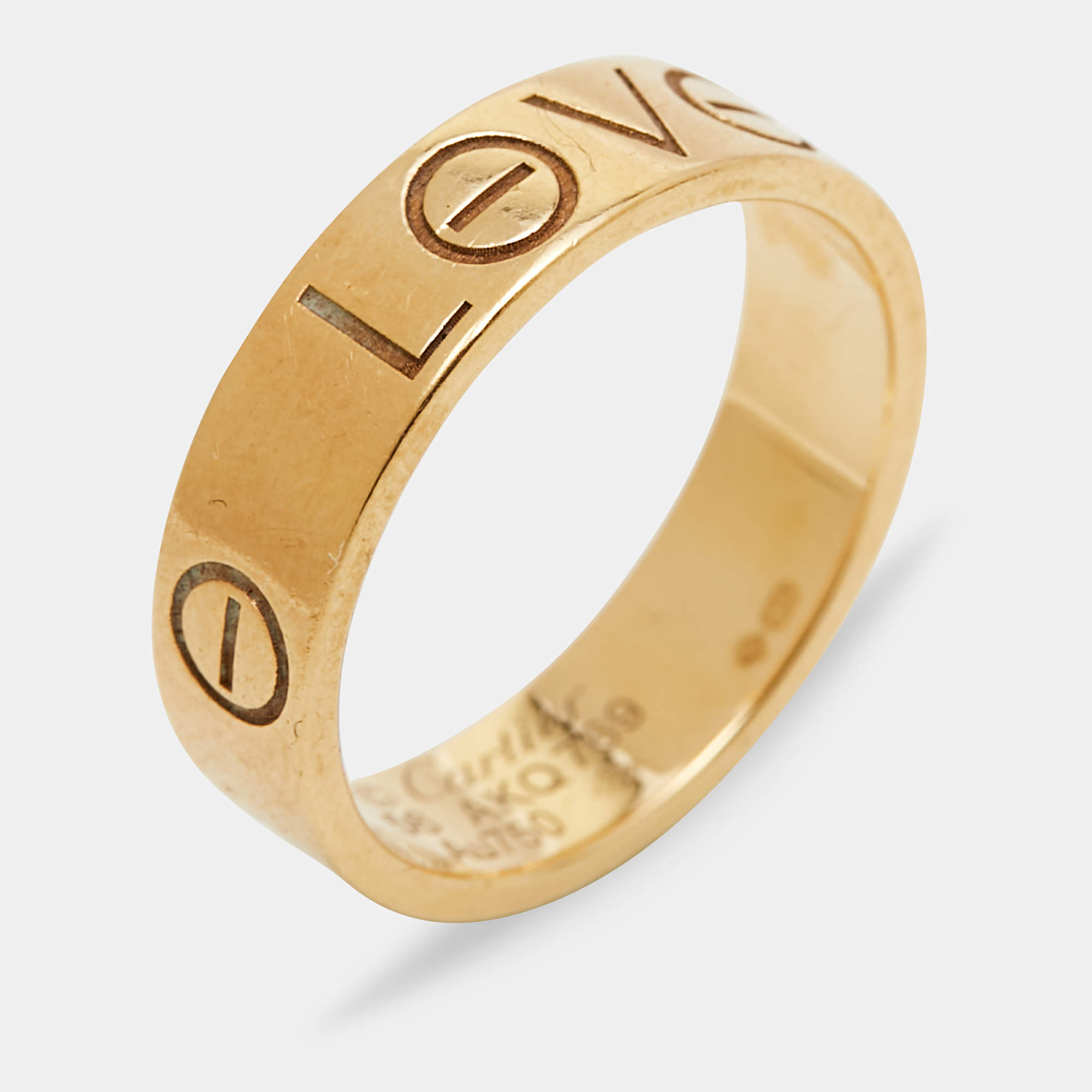 Cartier engraved love discount ring