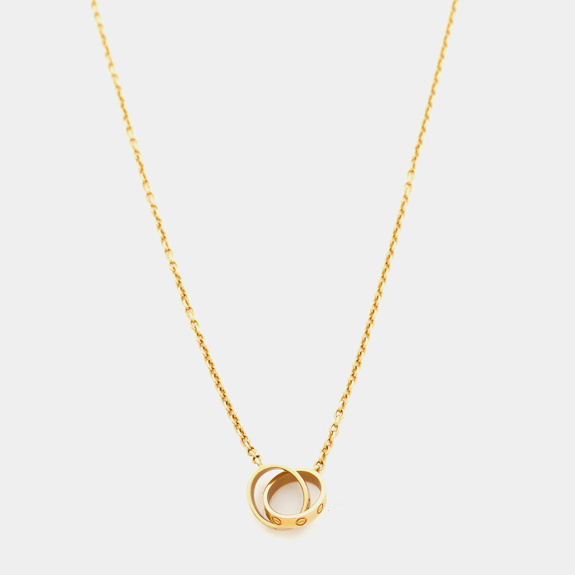 Cartier Love Interlocking Loop 18k Yellow Gold Chain Necklace Cartier ...