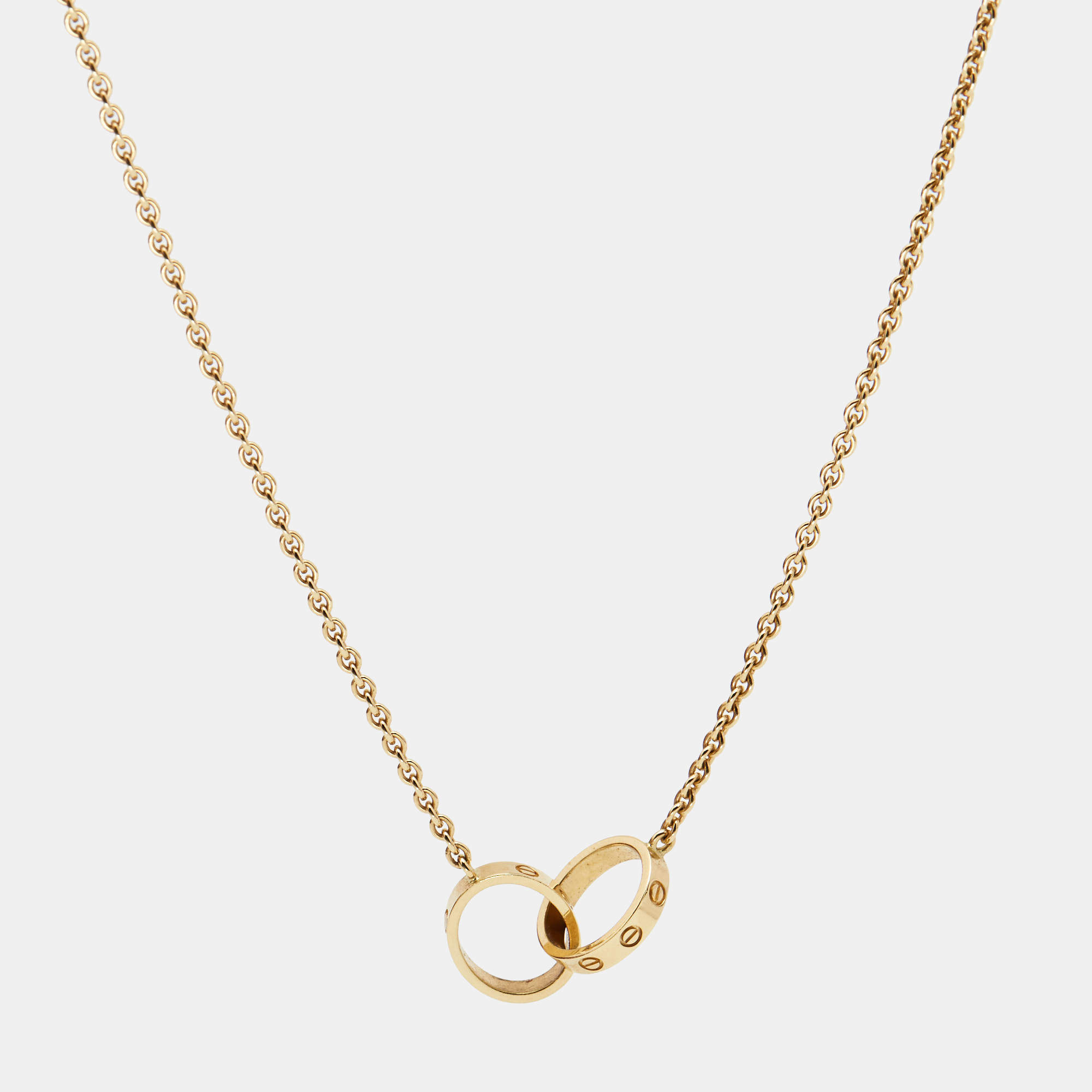 Cartier Love Interlocking Loops 18k Yellow Gold Chain Necklace Cartier ...