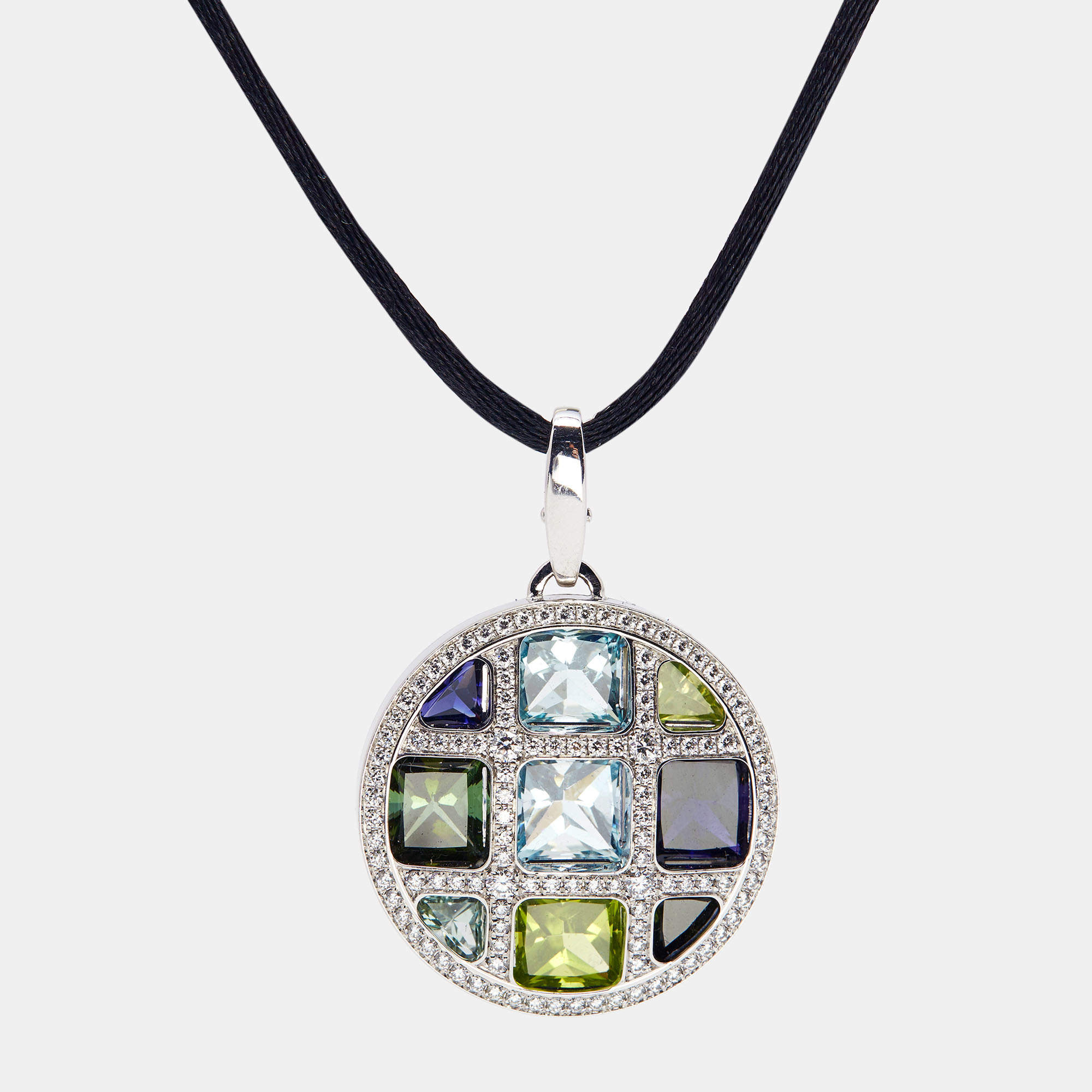 Cartier Pasha de Cartier Multi Gemstone 18k White Gold Pendant