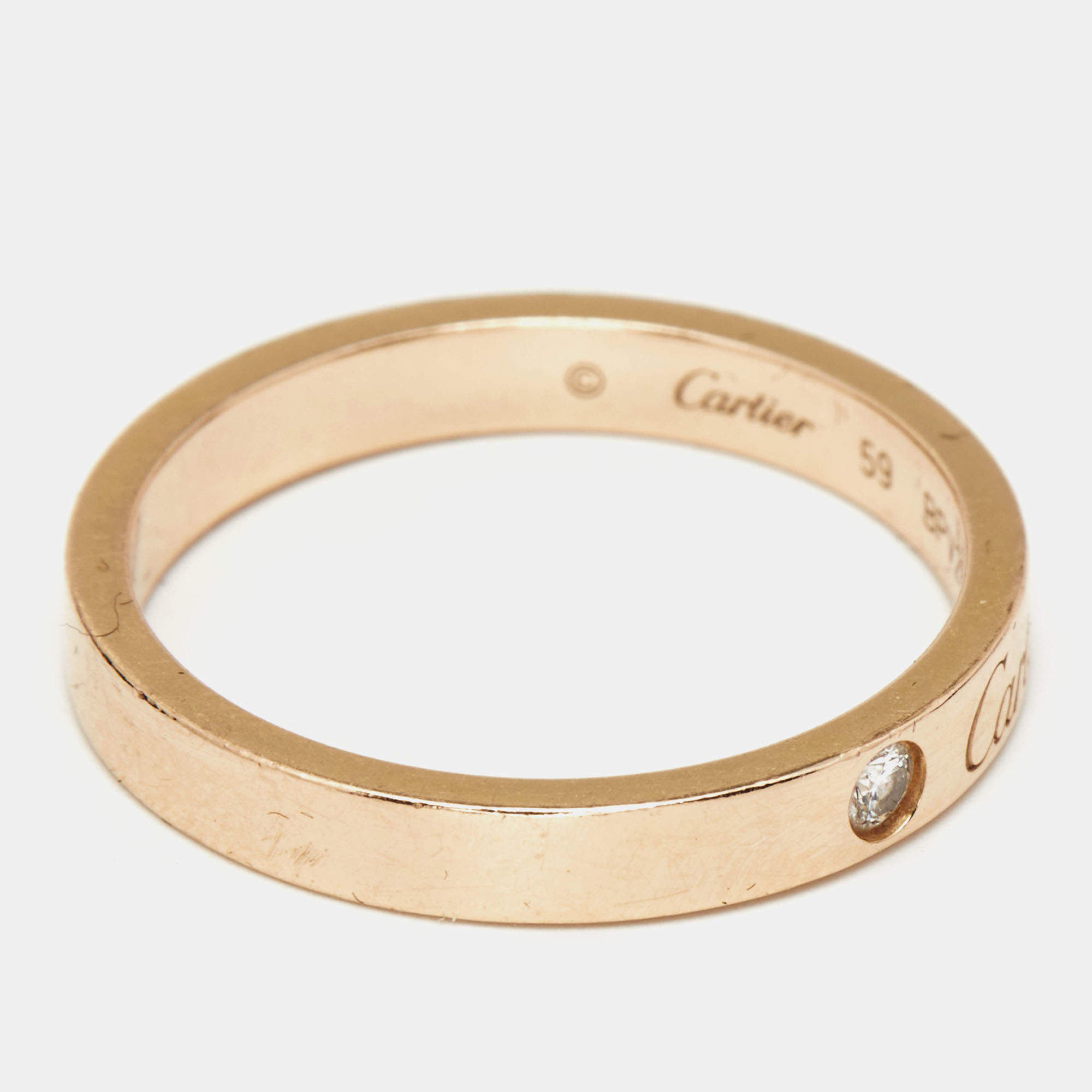 Cartier 18k Rose Gold C de Cartier Diamond Wedding Band – Oliver Jewellery